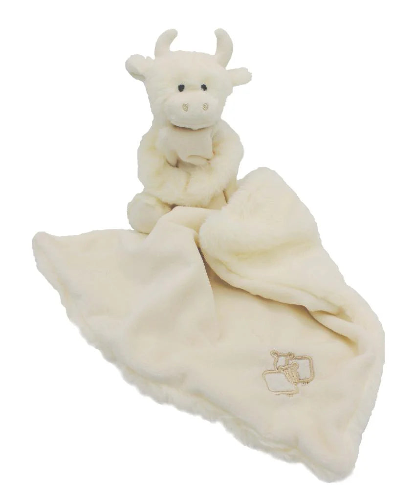 Cream Highland Cow Toy Soother + Gift Box