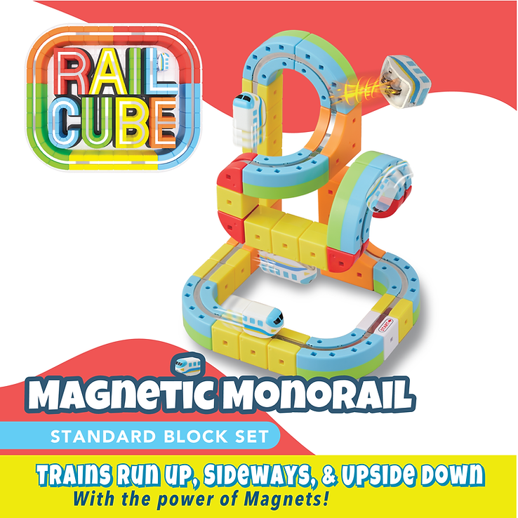 RAIL CUBE Magnetic Monorail Starter Set - Twinkle Twinkle Little One