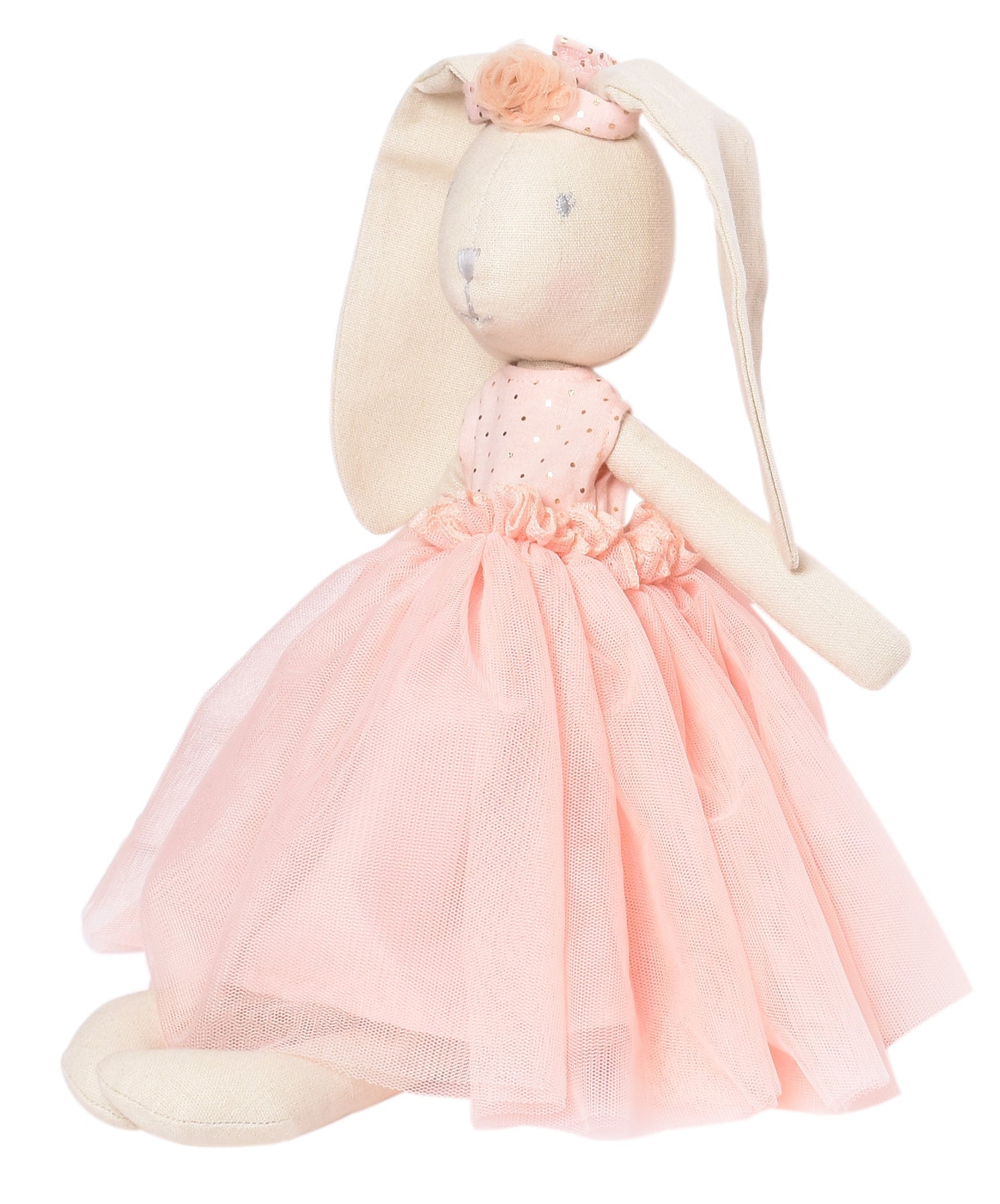 Marcella the Bunny Ballerina in Pink Toile Skirt - Twinkle Twinkle Little One
