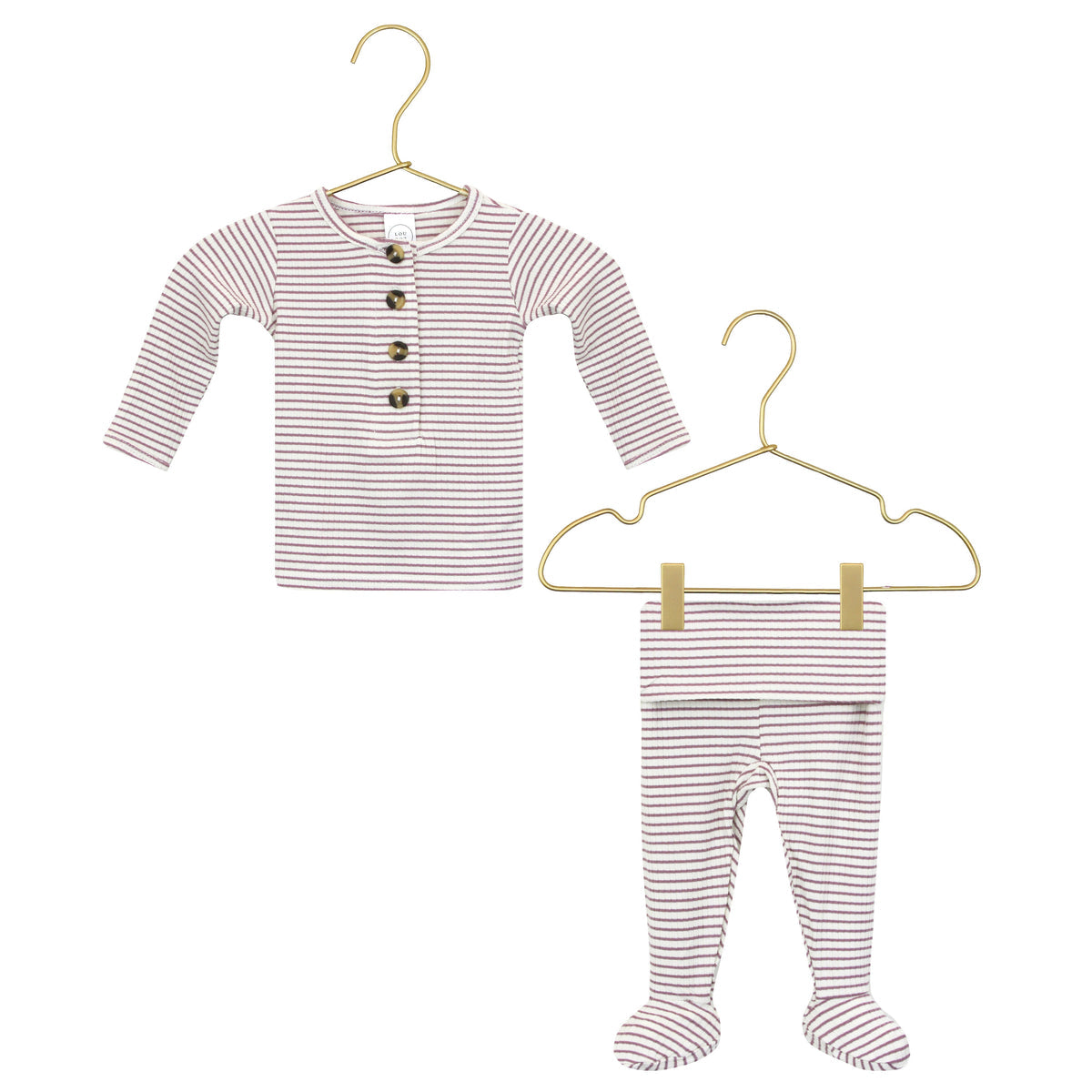 Lou Lou & Company Vivian Ribbed Top, Bottom & Headband Set - Twinkle Twinkle Little One