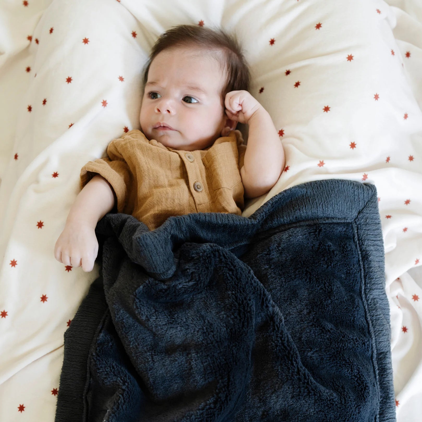 Minky Stretch Luxe Swaddle Blanket - Twinkle Twinkle Little One