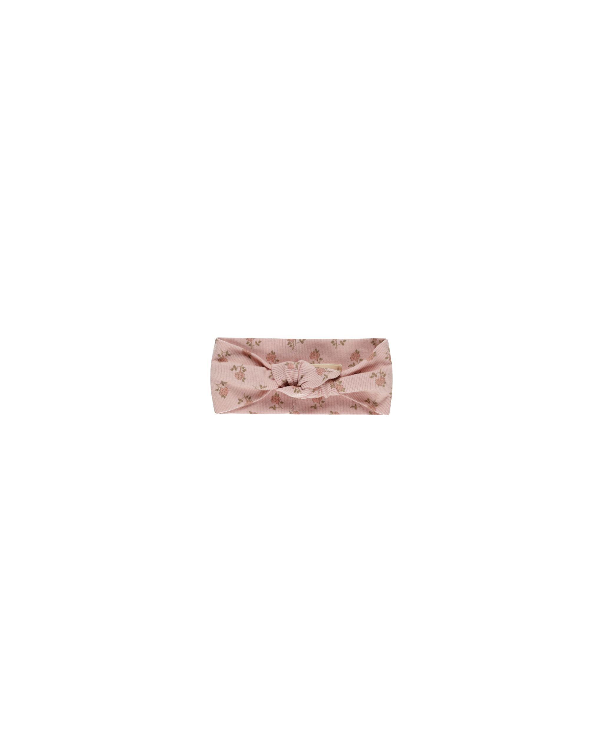Ribbed Knotted Headband - Rose - Twinkle Twinkle Little One