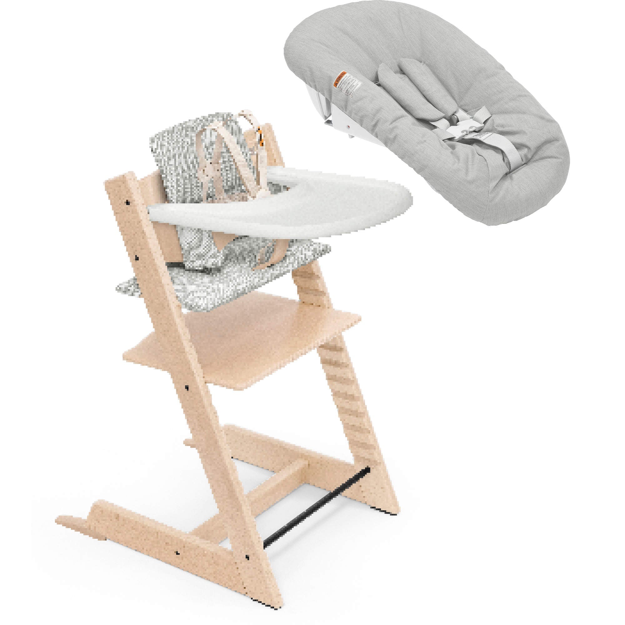 Stokke Tripp Trapp High Chair² with Cushion, Newborn Tray and Newborn Set - Twinkle Twinkle Little One