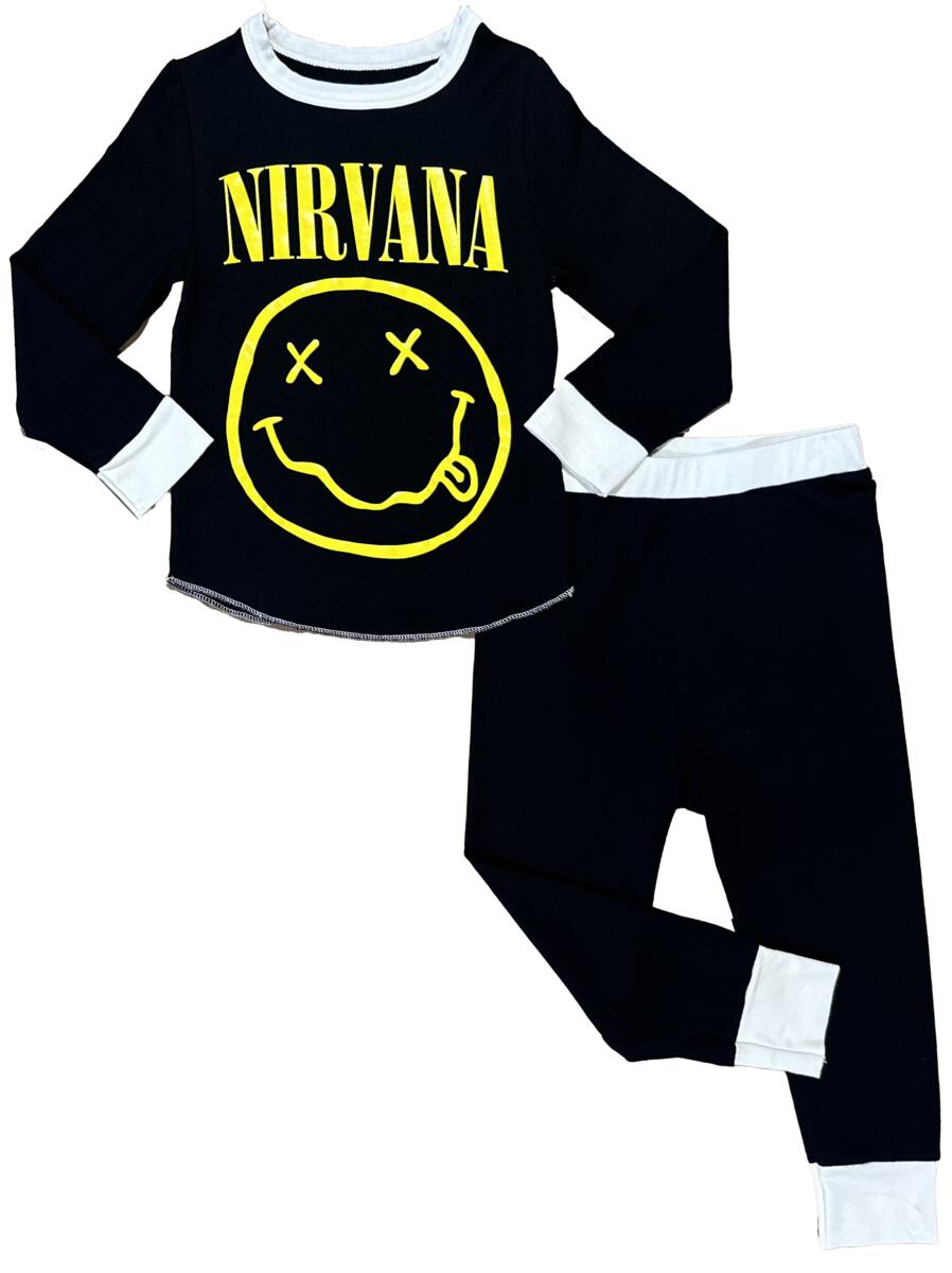 Nirvana Black Smiley Bamboo Thermal Set - Twinkle Twinkle Little One