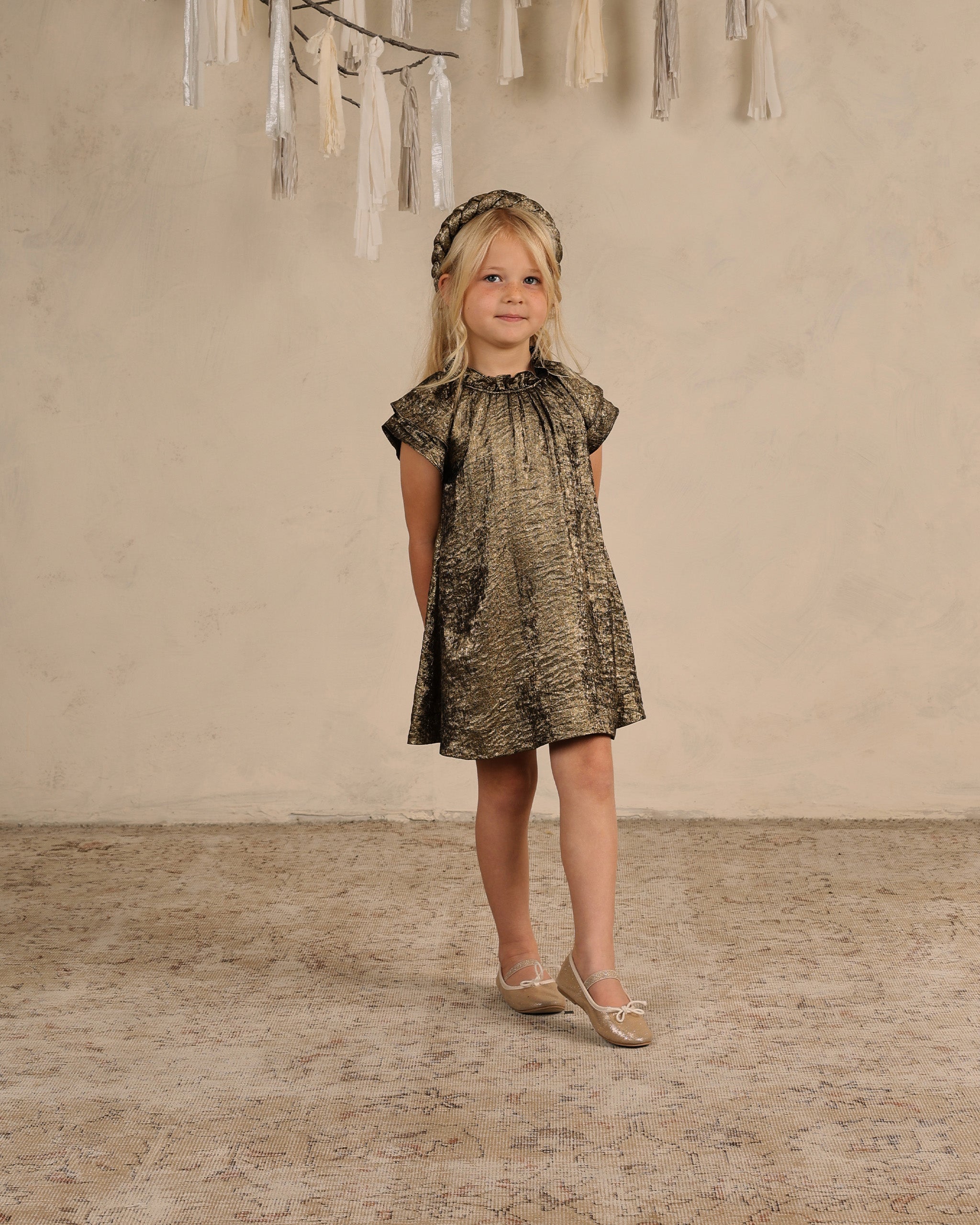 Isabella Dress - Gold - Twinkle Twinkle Little One