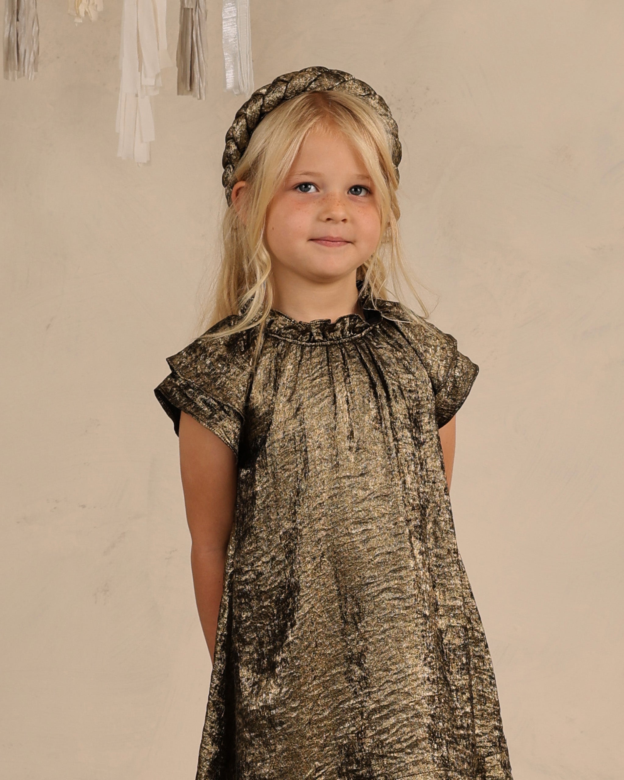 Isabella Dress - Gold - Twinkle Twinkle Little One