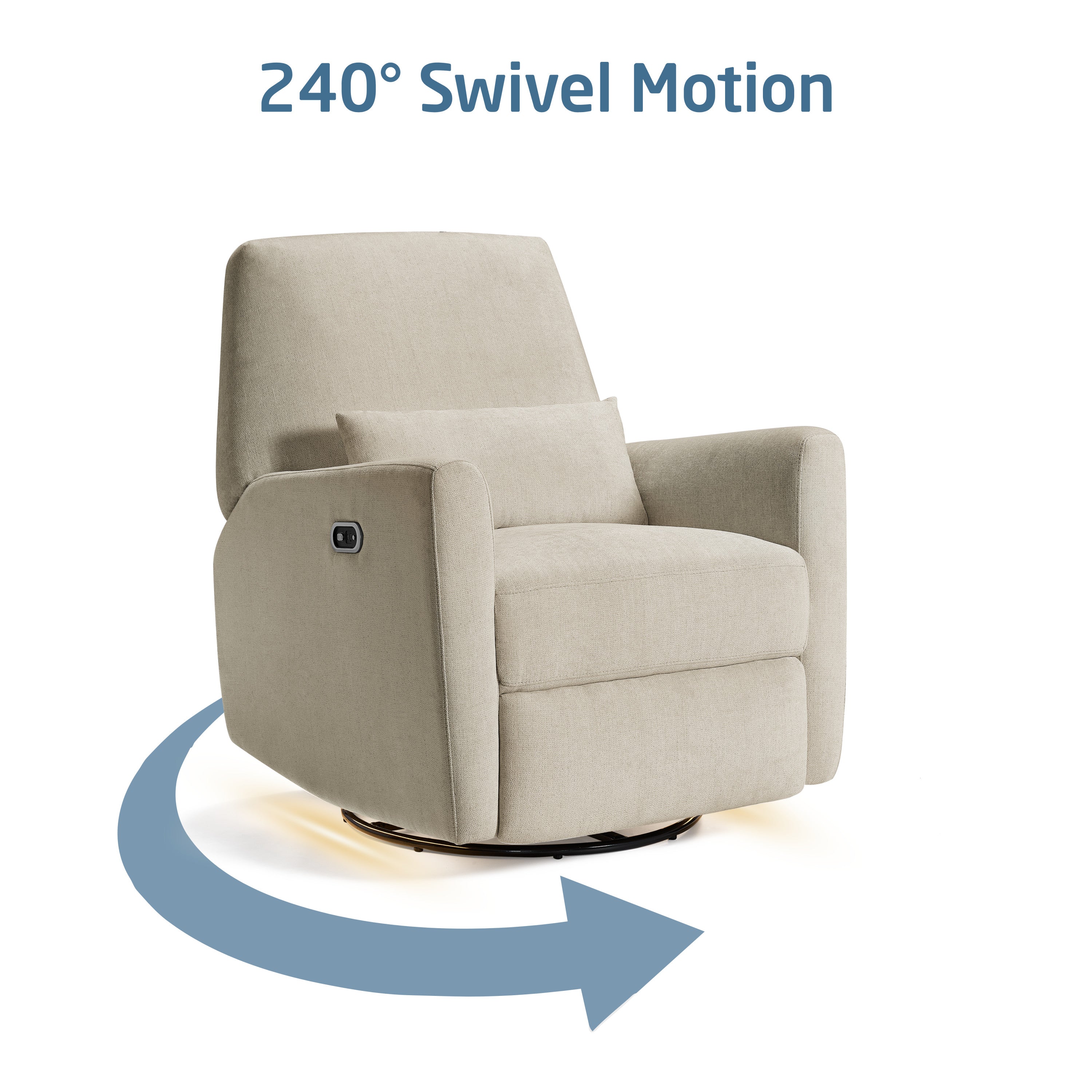 Maxi-Cosi Nursery Ansel Swivel Glider & Power Recliner with Nightlight