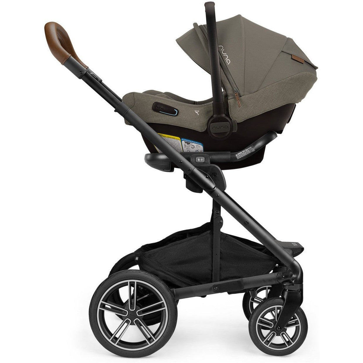 Nuna MIXX Next with Magnetic Buckle + PIPA Aire RX Infant Car Seat with Relx base Travel System