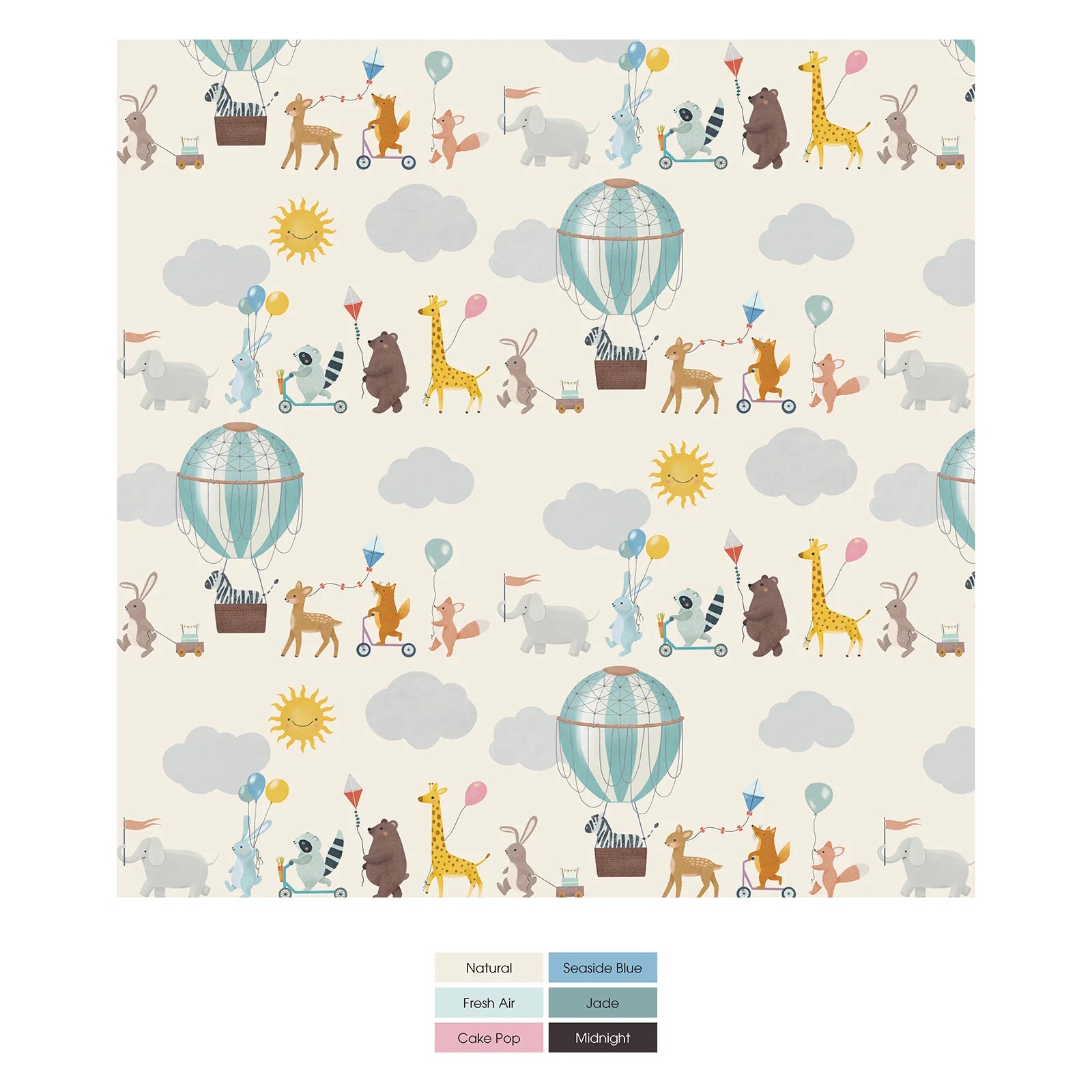 Print Footie with 2 Way Zipper in Natural Animal Parade - Twinkle Twinkle Little One