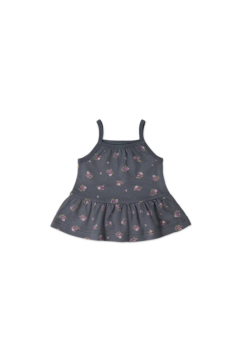 Organic Cotton Meadow Singlet & Bike Short Set - Simone Lava - Twinkle Twinkle Little One