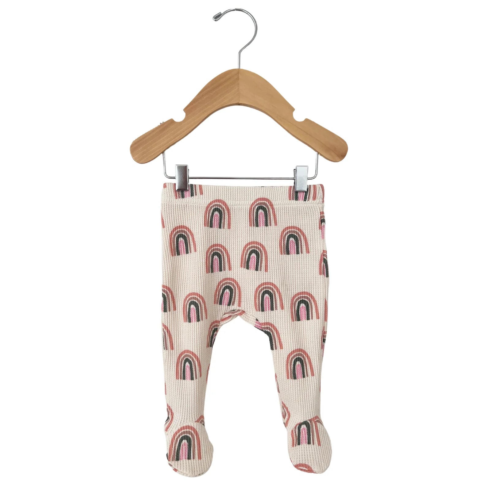 Organic Waffle Kimono & Pant Set-Pink Rainbow - Twinkle Twinkle Little One