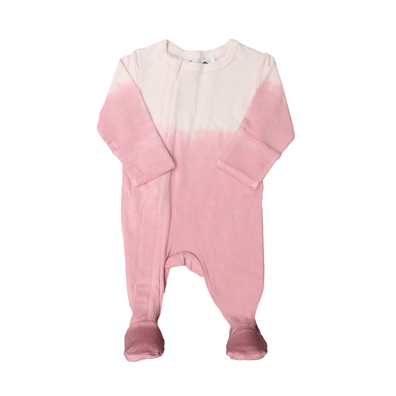 Girl Dip Dye Modal Zipper Footie
