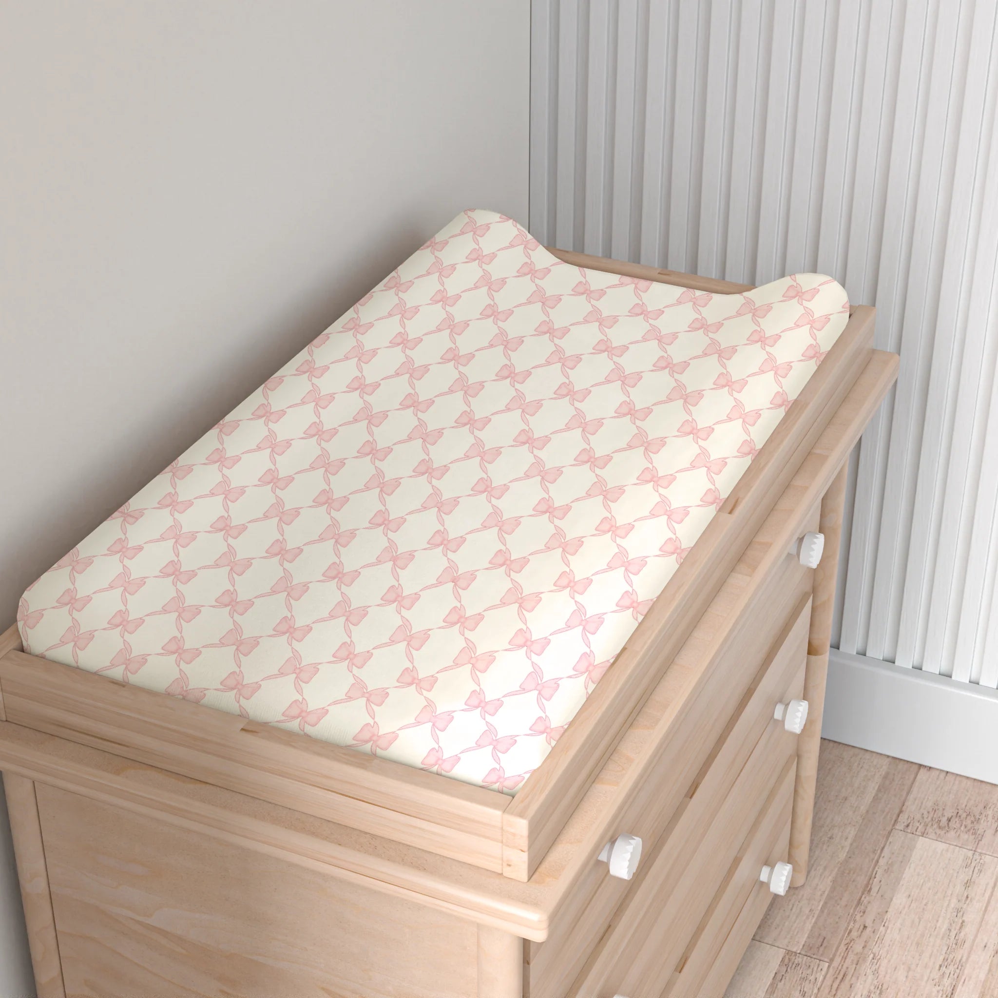 BASSINET SHEET / CHANGING PAD COVER - BOWS - Twinkle Twinkle Little One