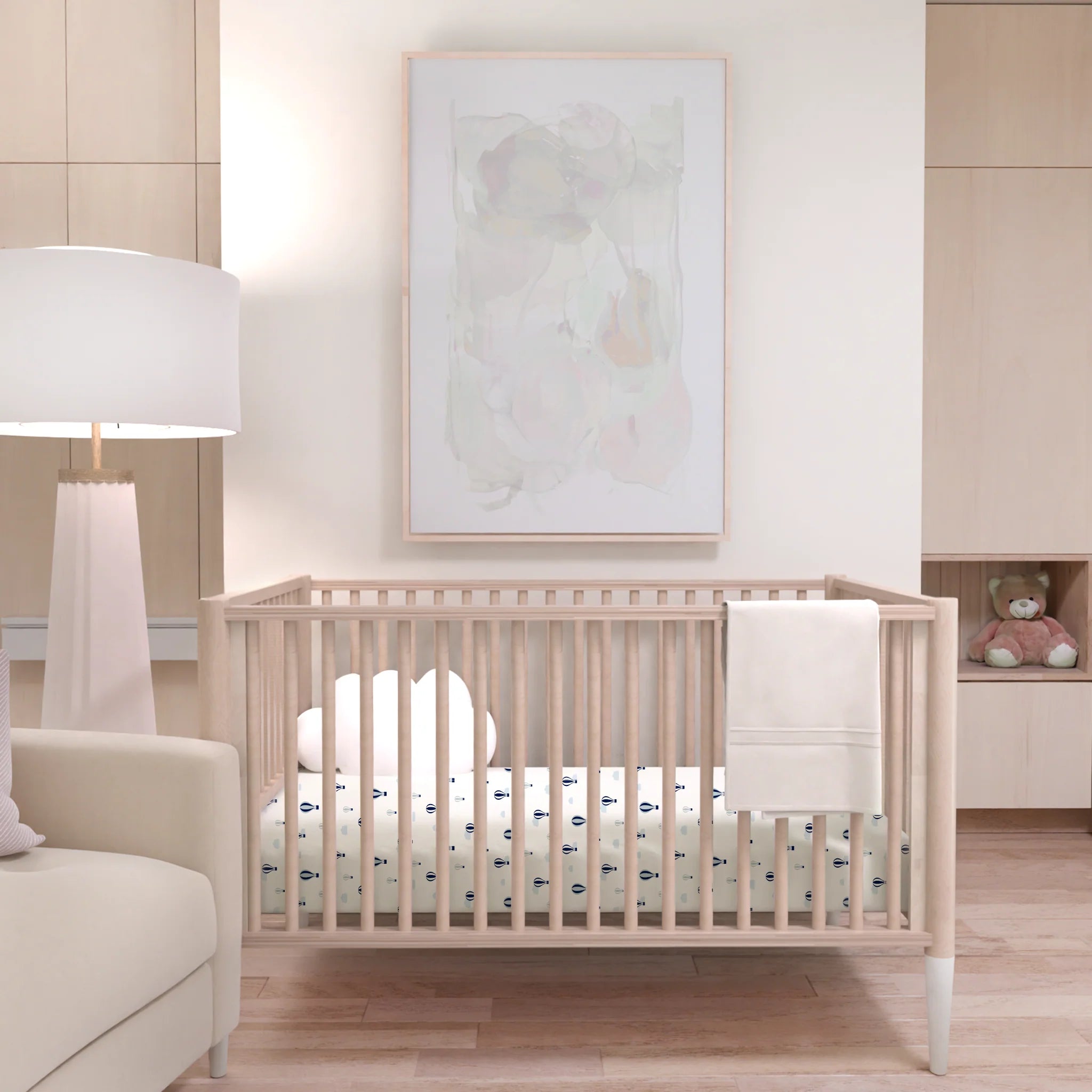 CRIB SHEET - BALLOONS AND CLOUDS