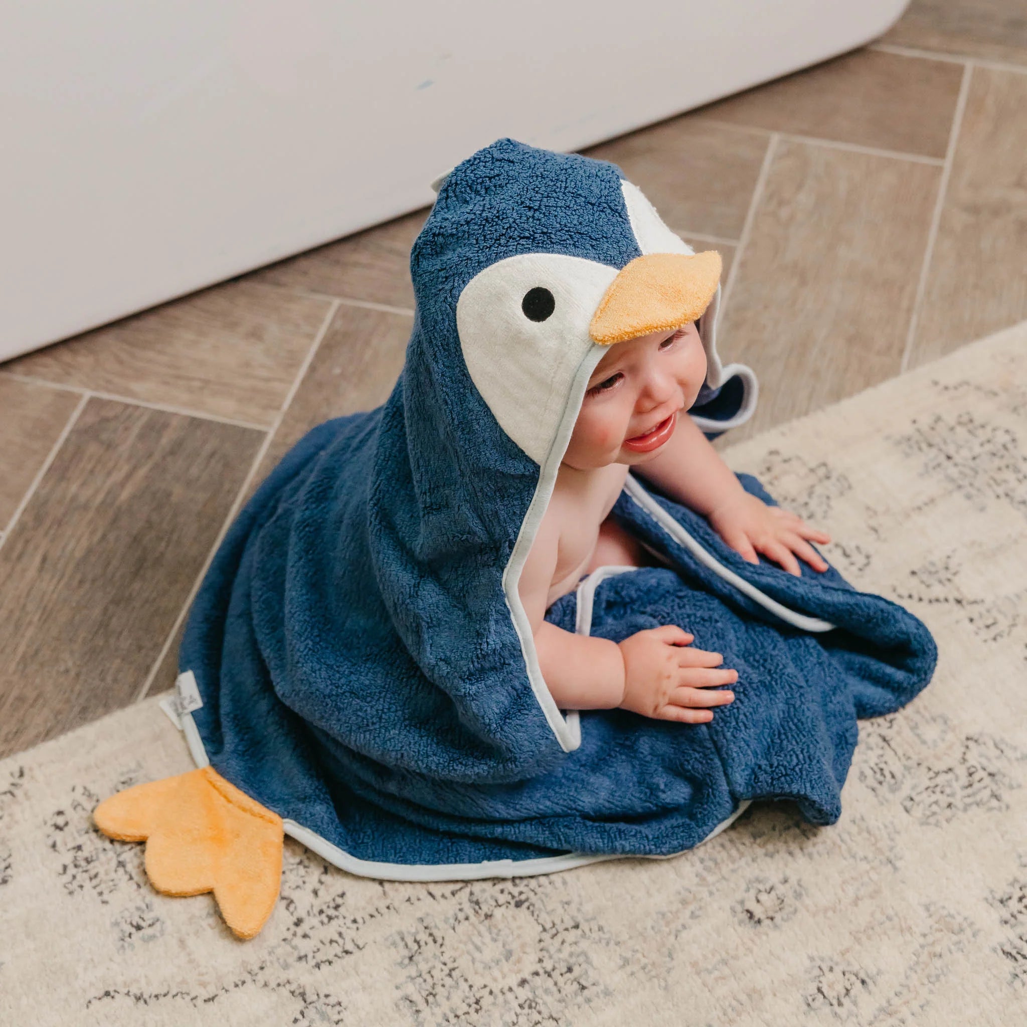 Pebbles Character Bamboo Hooded Towel - Twinkle Twinkle Little One