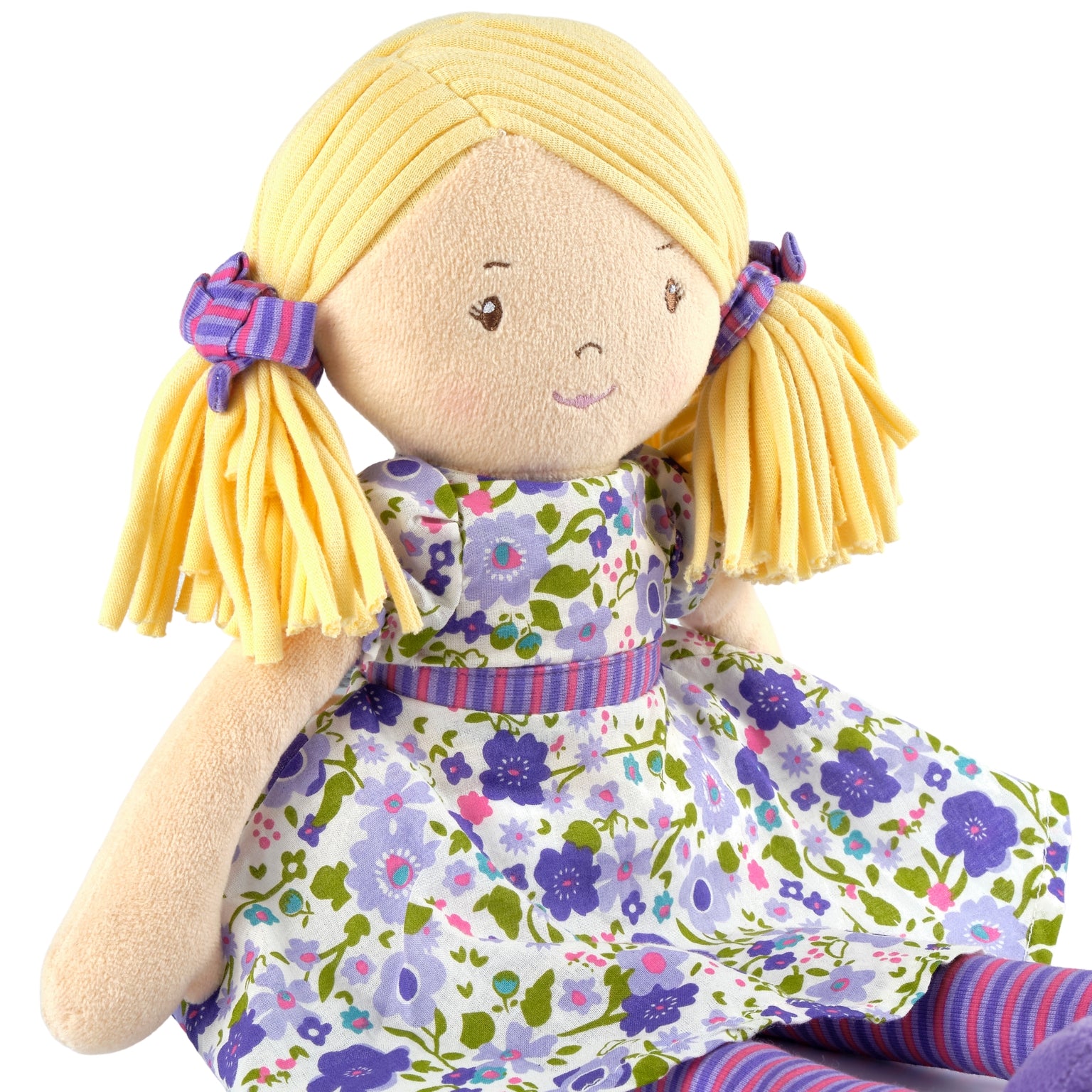 Peggy Blonde Hair with Lilac and Pink Dress - Twinkle Twinkle Little One