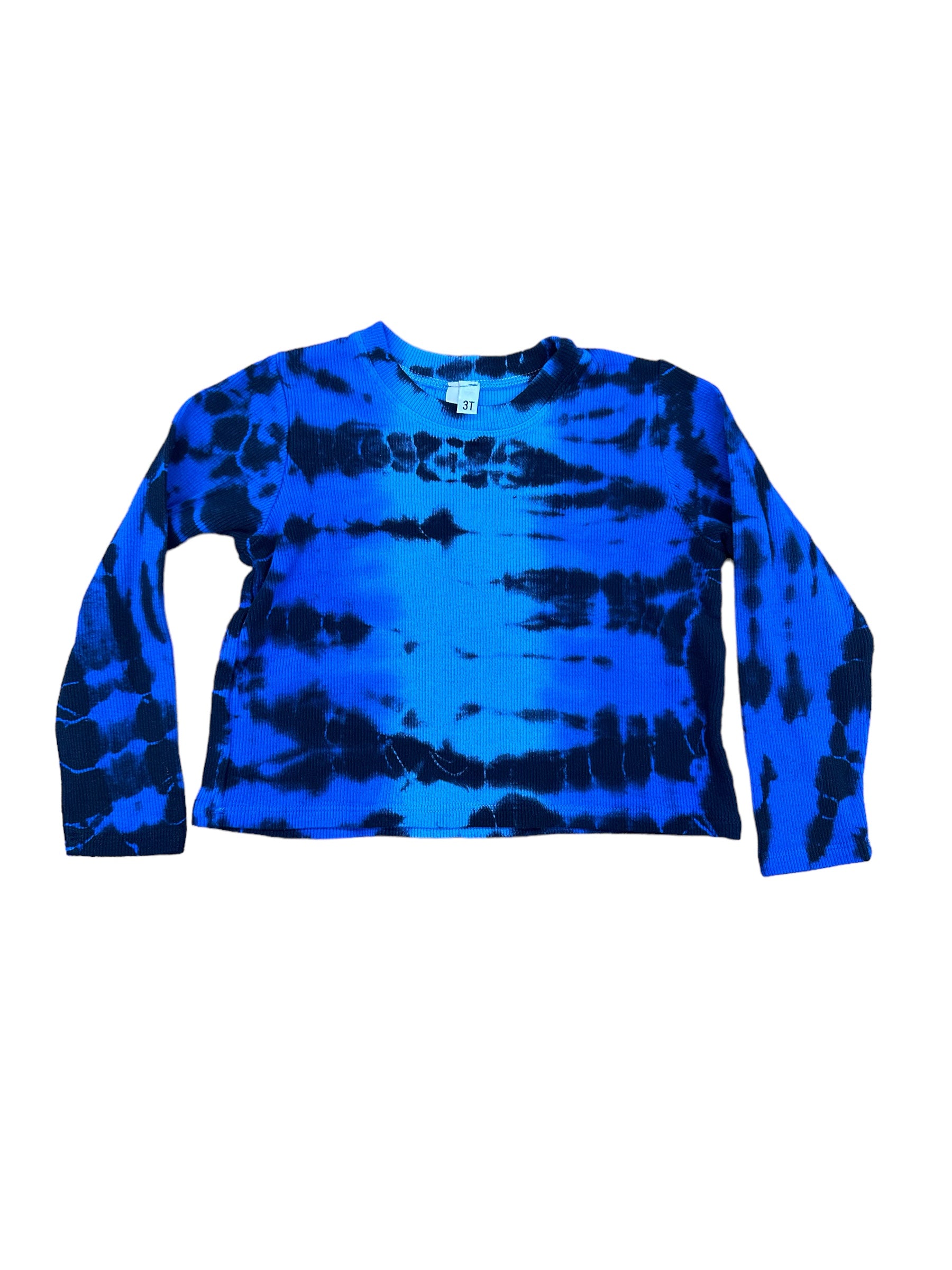 Tie Dye Long Sleeve Crew - Royal - Twinkle Twinkle Little One