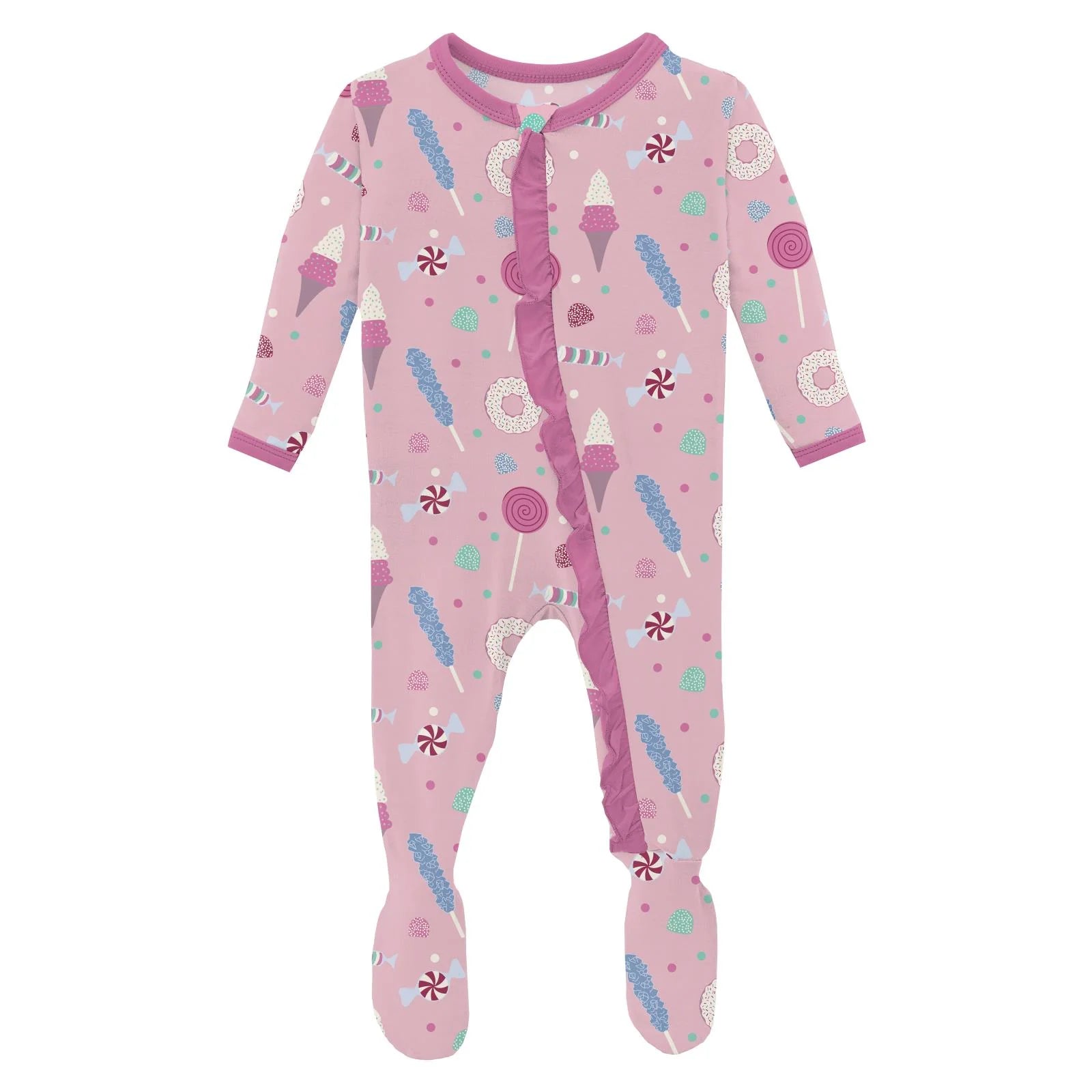 Print Classic Ruffle Footie with Zipper Cake Pop Candy Dreams - Twinkle Twinkle Little One