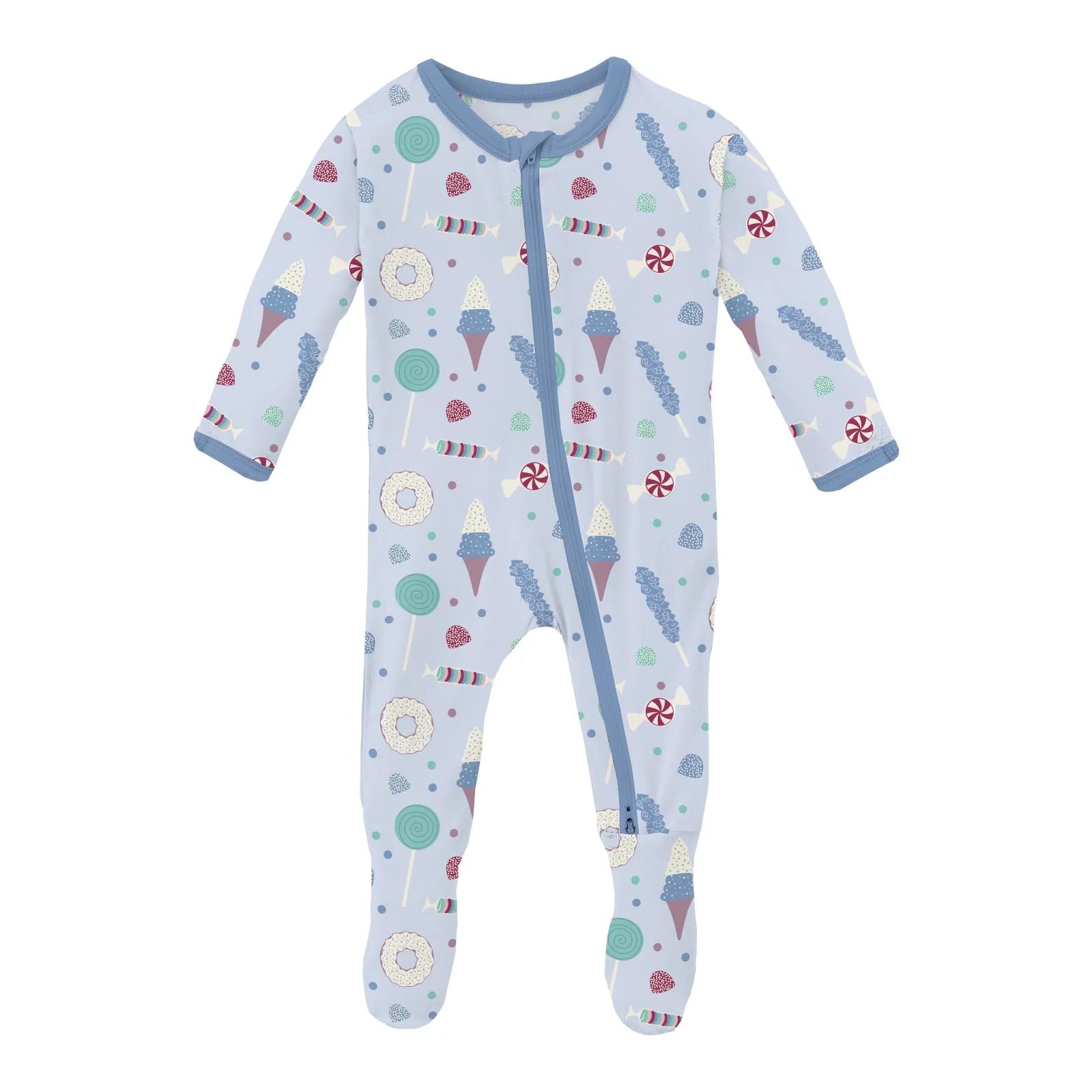 Print Footie with Zipper Dew Candy Dreams - Twinkle Twinkle Little One