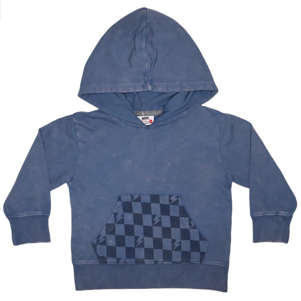 Denim Check Enzyme Hoody - Twinkle Twinkle Little One