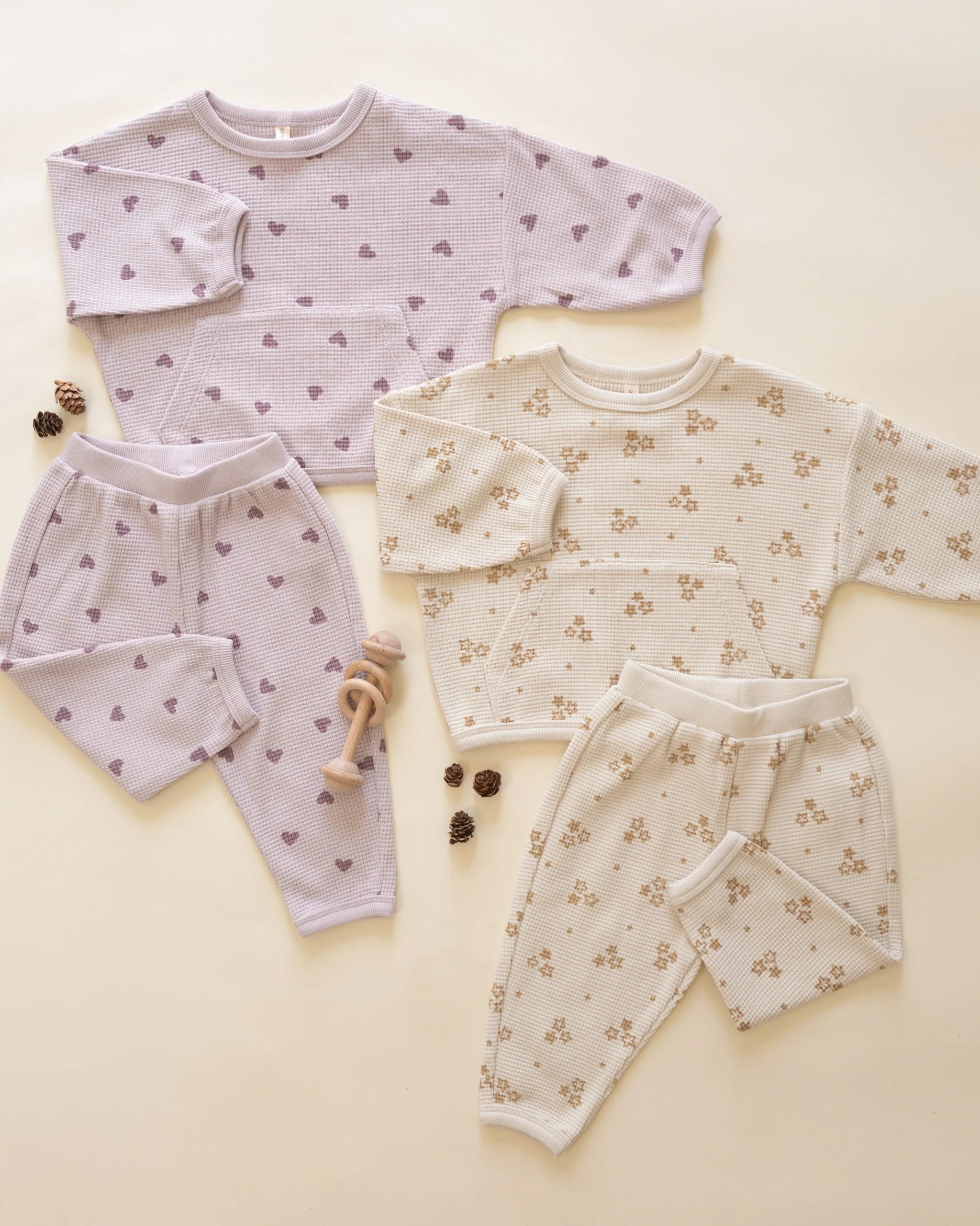 Waffle Slouch Set || Hearts - Twinkle Twinkle Little One