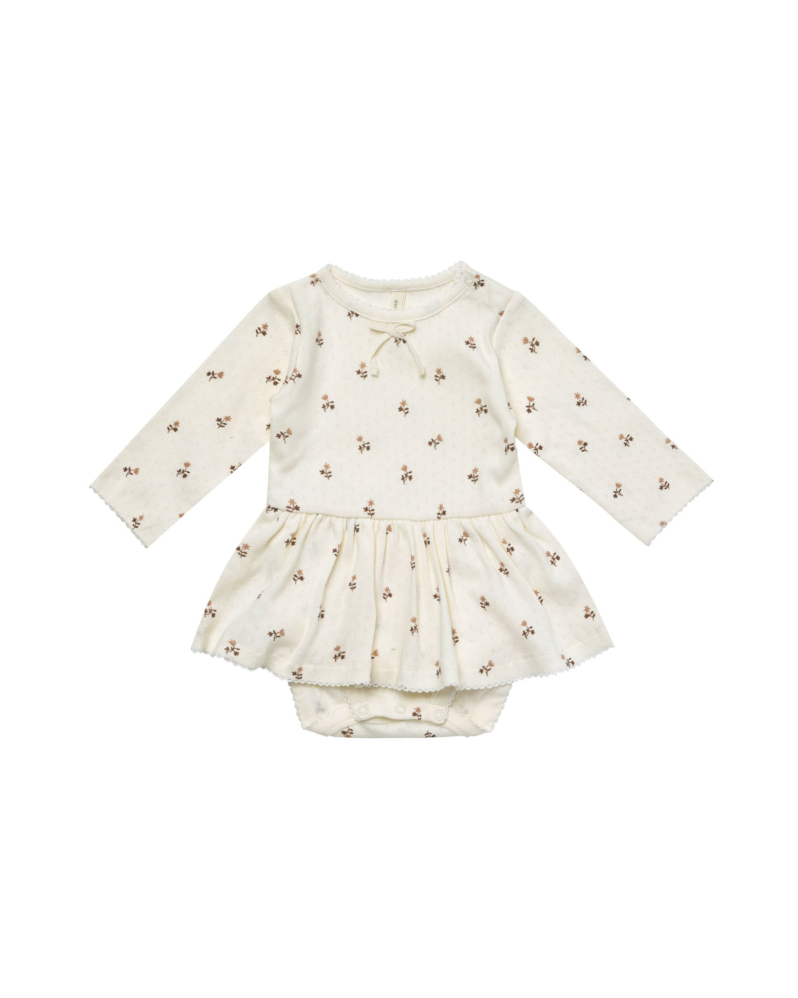 Rose Fleur Pointelle Skirted Bodysuit - Twinkle Twinkle Little One