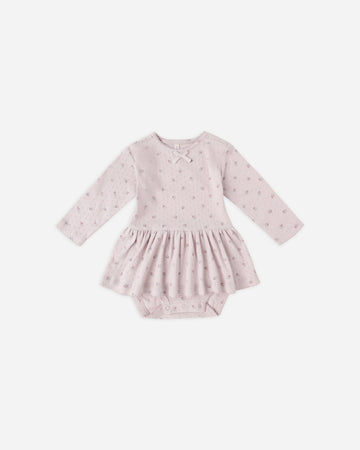 Pointelle Skirted Bodysuit || Lilac Ditsy - Twinkle Twinkle Little One