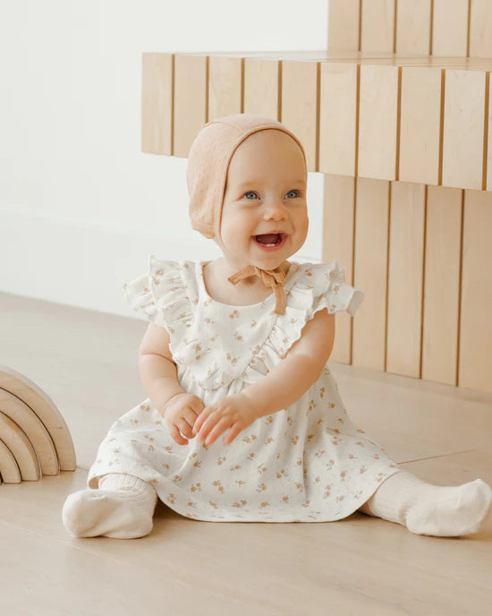 Sleeveless Ruffle V Dress - Ditsy Melon - Twinkle Twinkle Little One