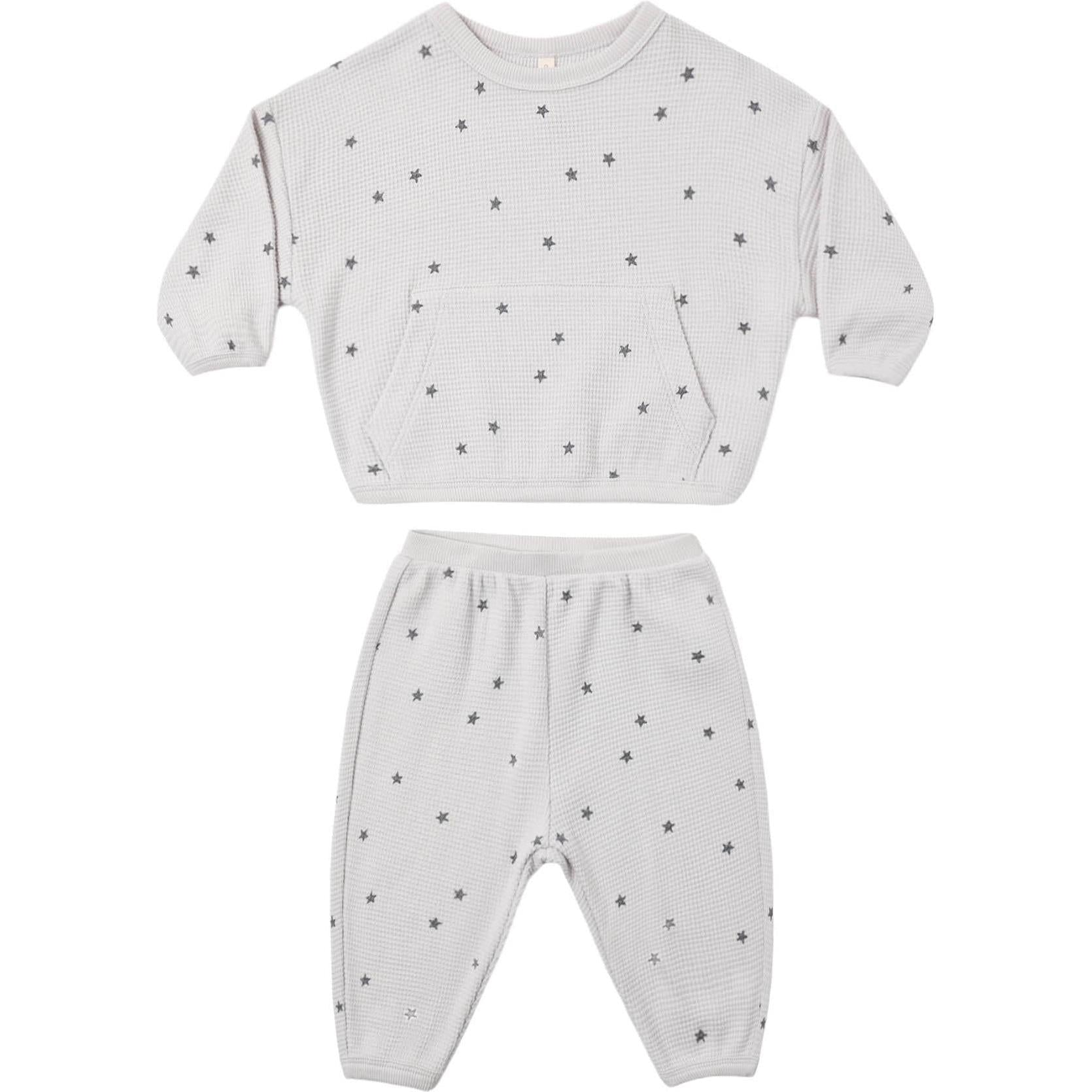 Quincy Mae Waffle Slouch Set || Stars