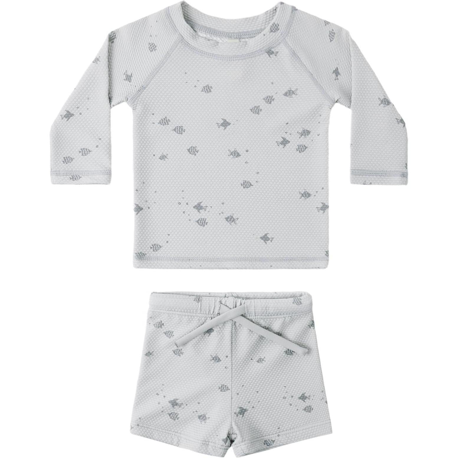 Quincy Mae Finn Rashguard + Short Set Fish