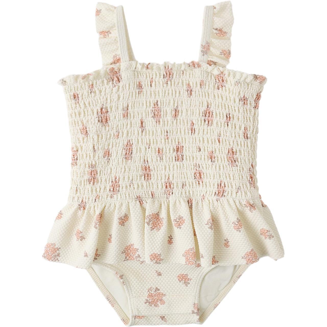 Quincy Mae Smocked One-piece Swimsuit Garden Rose