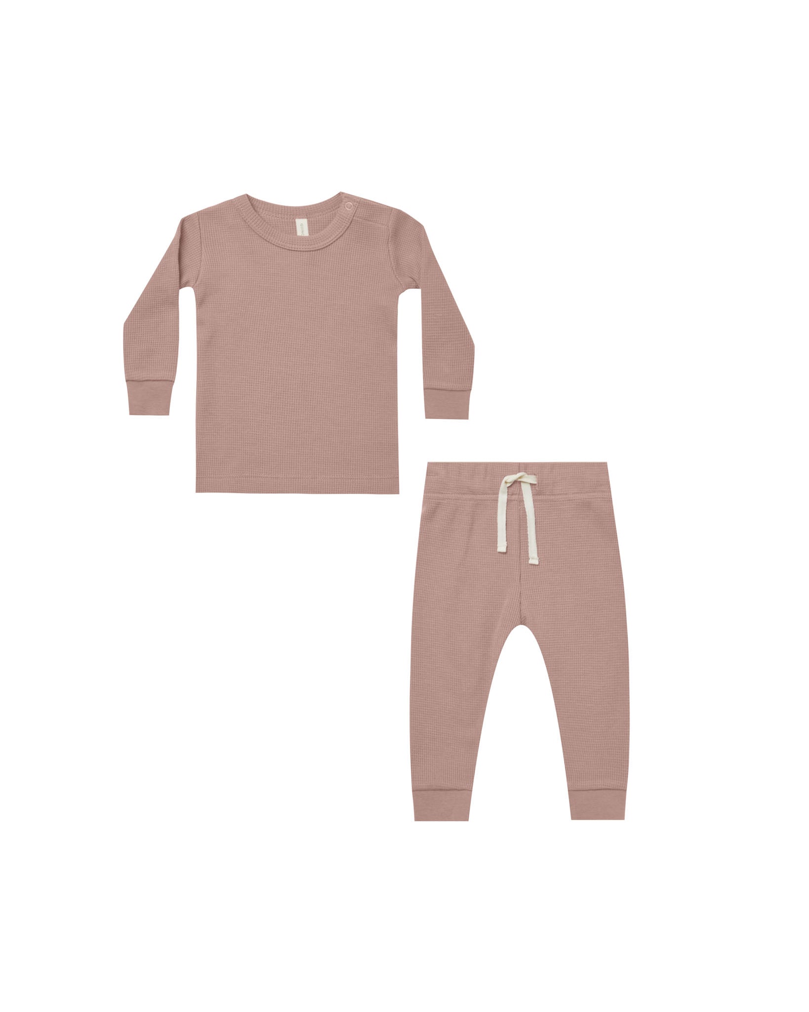 Mauve Waffle Top + Pant Set - Twinkle Twinkle Little One
