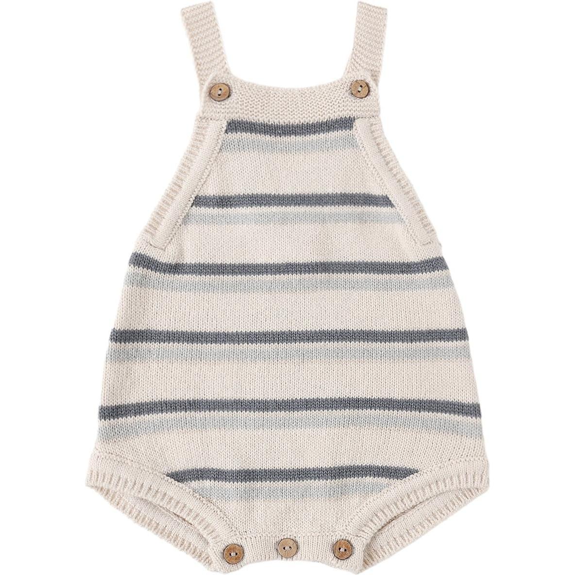 Quincy Mae Tatum Romper || Ocean Stripe