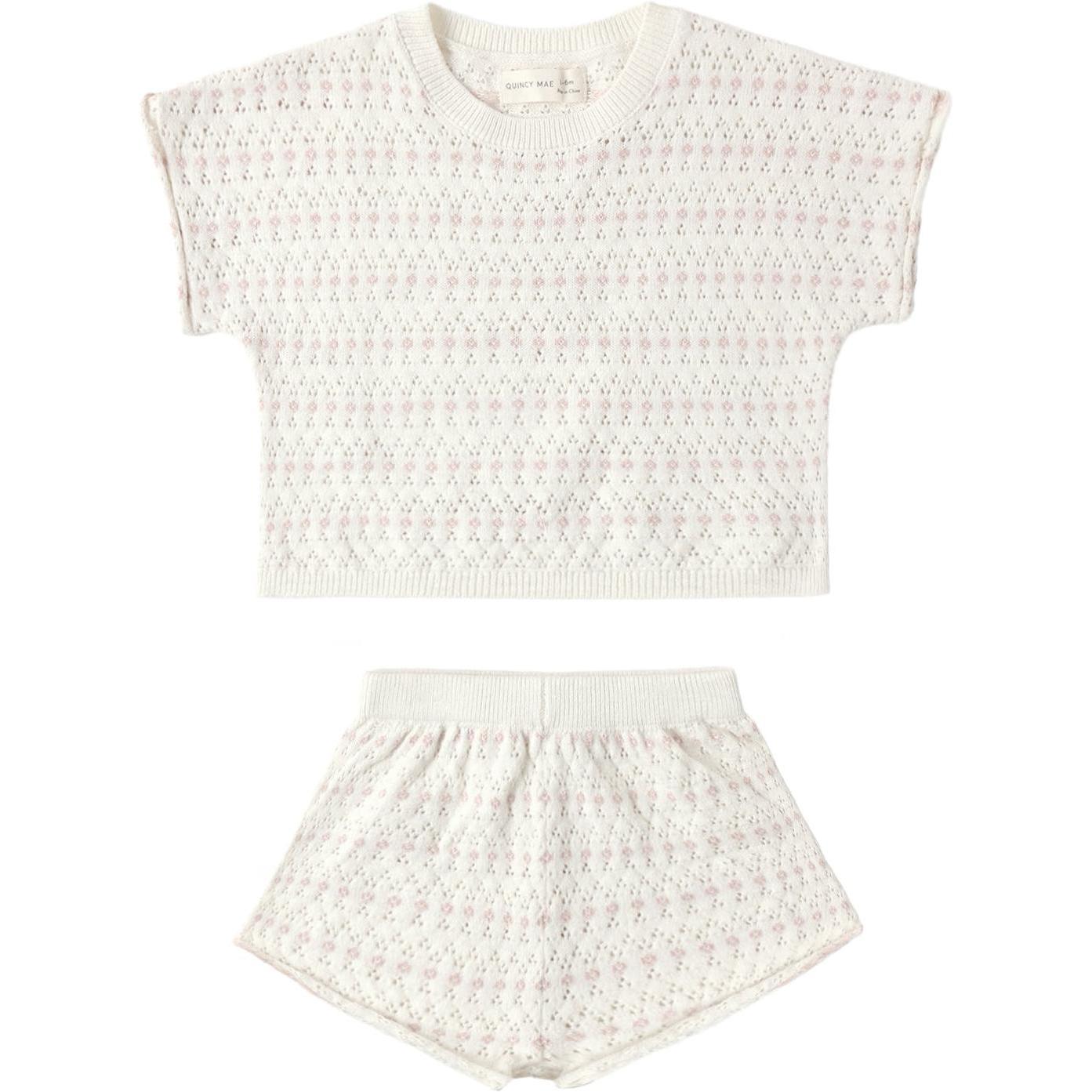 Quincy Mae Relaxed Summer Knit Set || Ivory