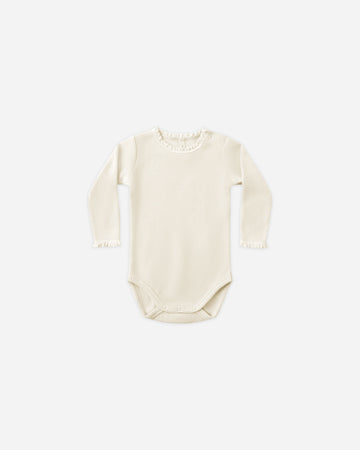 Waffle Long Sleeve Bodysuit || Natural - Twinkle Twinkle Little One