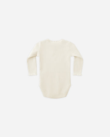 Waffle Long Sleeve Bodysuit || Natural - Twinkle Twinkle Little One