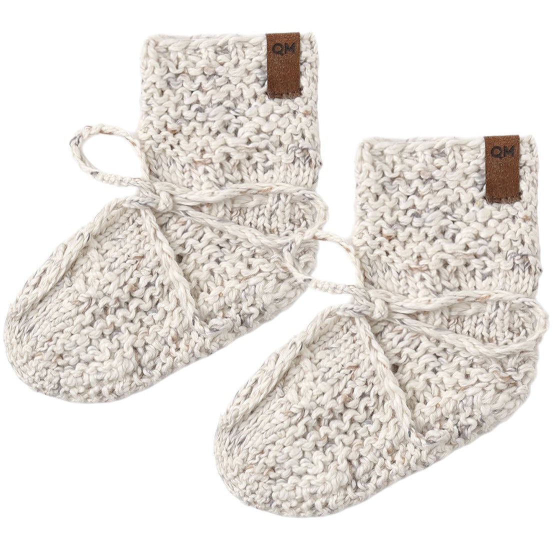 Quincy Mae Knit Booties || Natural Confetti