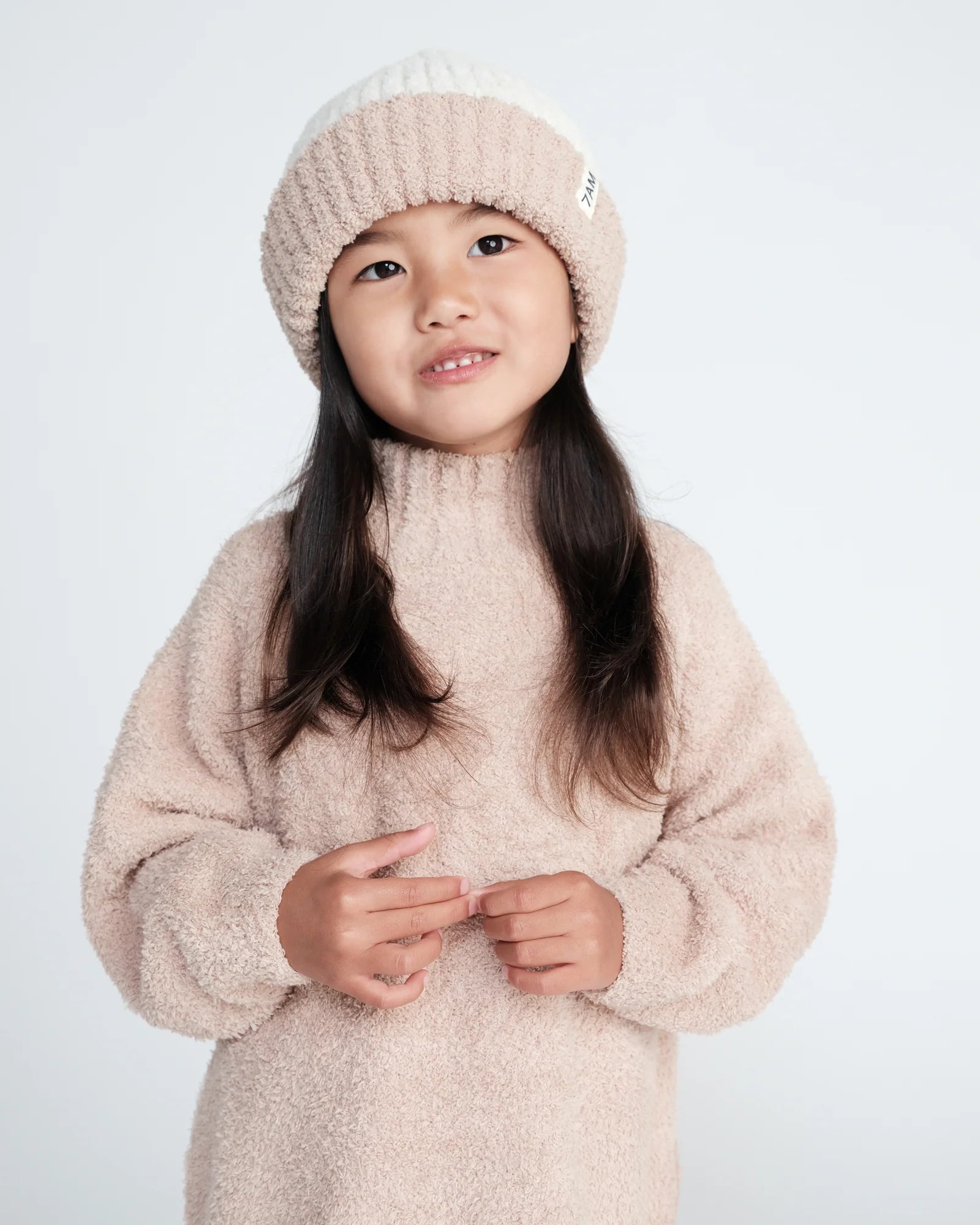 7 A.M. Fuzzy 2-Tone Ribbed Beanie - Pecan Ecru - Twinkle Twinkle Little One