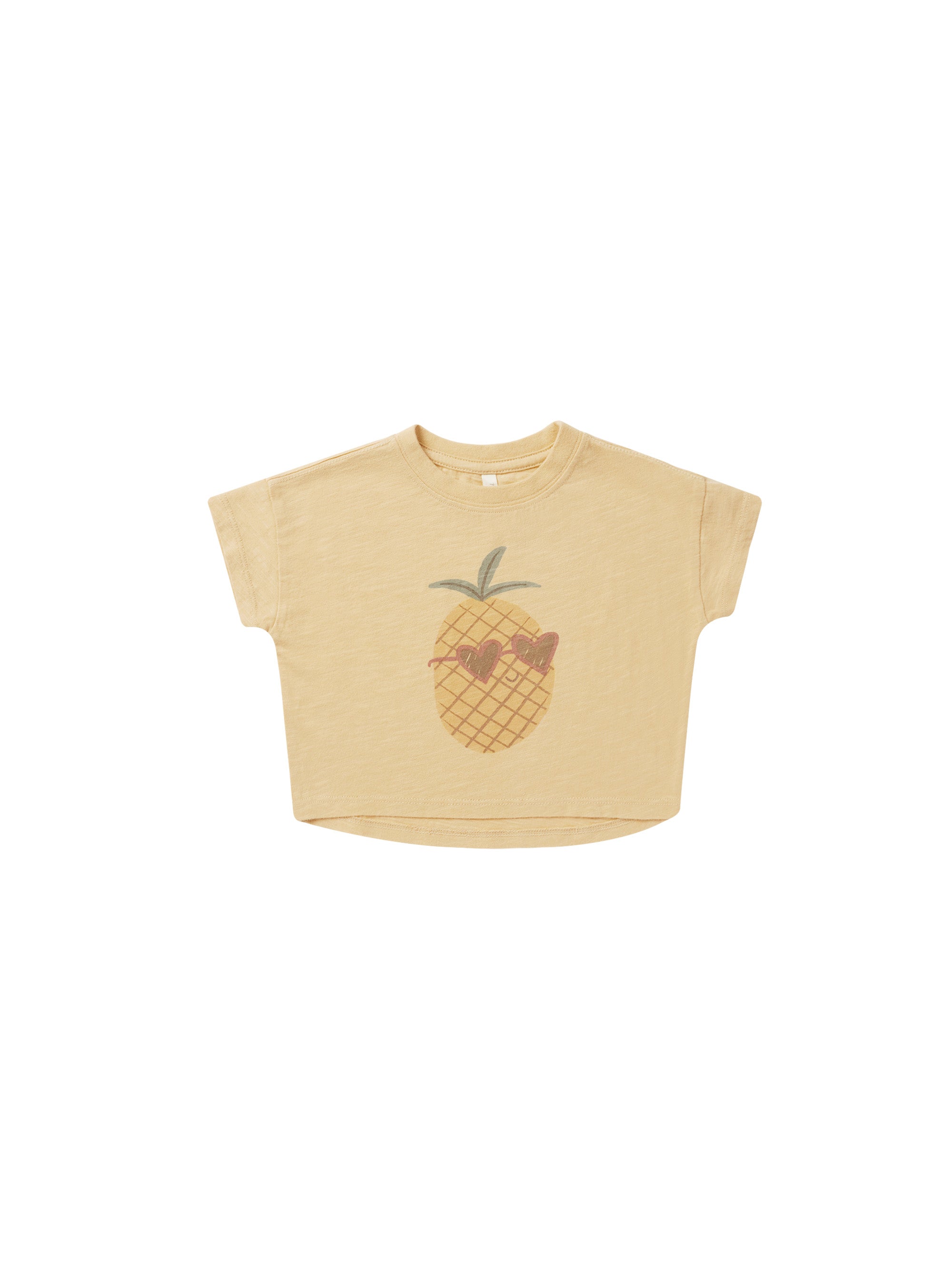 Embroidered Pineapple Pop Kid Tees in Yellow (Unisex)