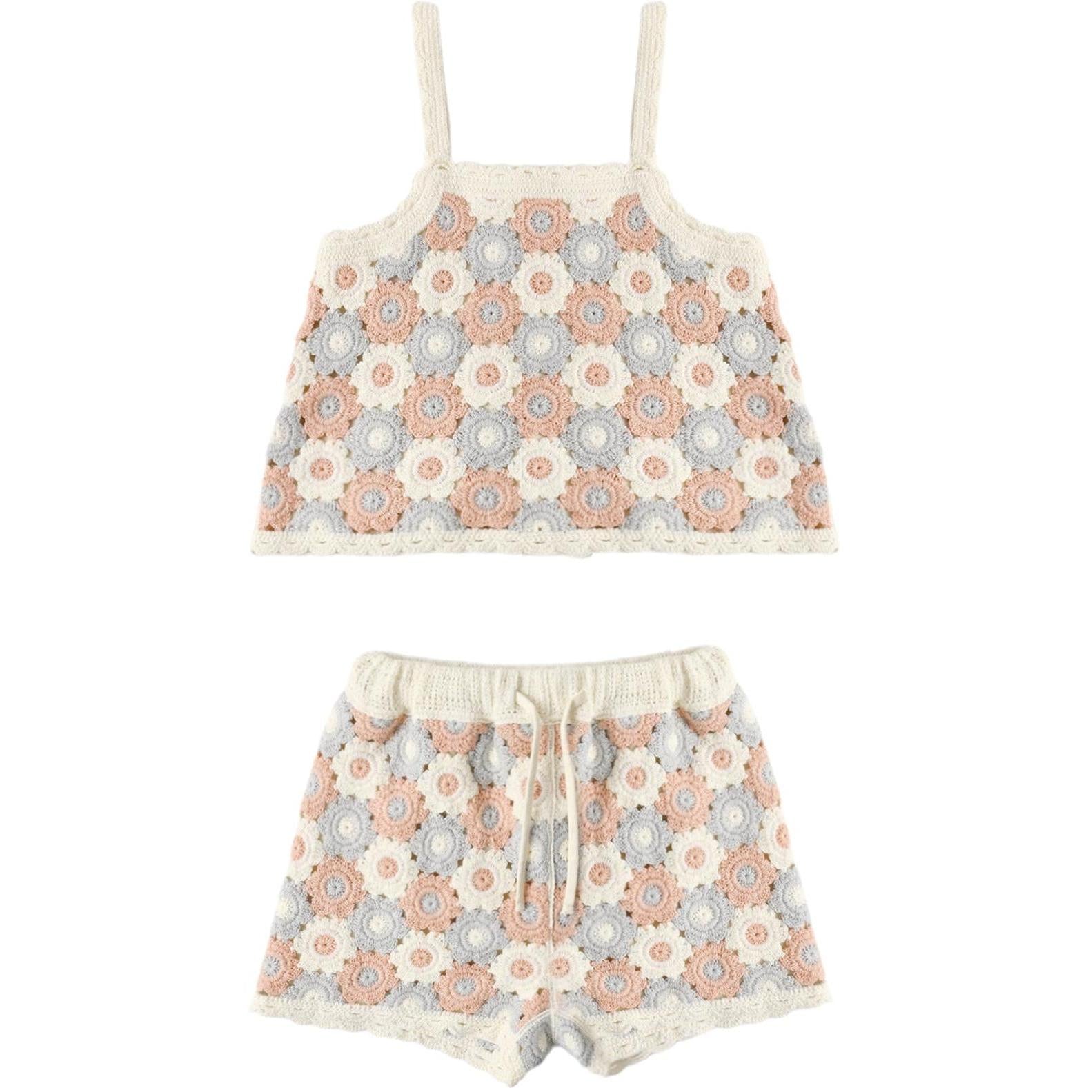 Rylee + Cru Lili Knit Set || Blue, Light Pink, Ivory