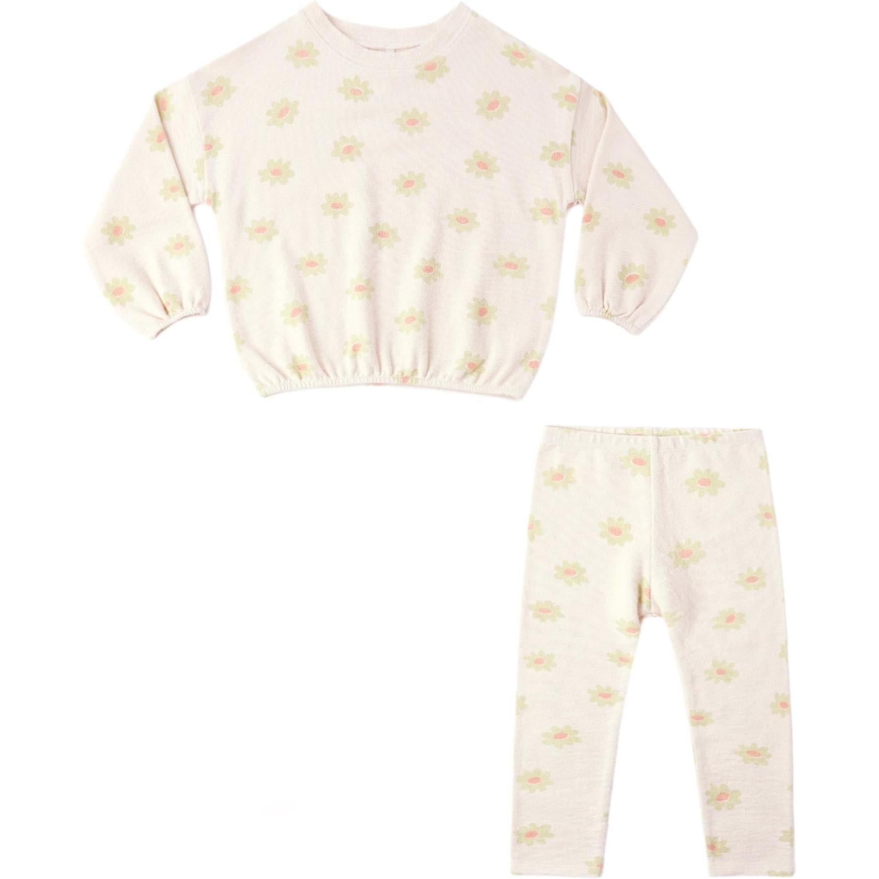 Rylee + Cru Spongey Knit Set || Yellow Daisy