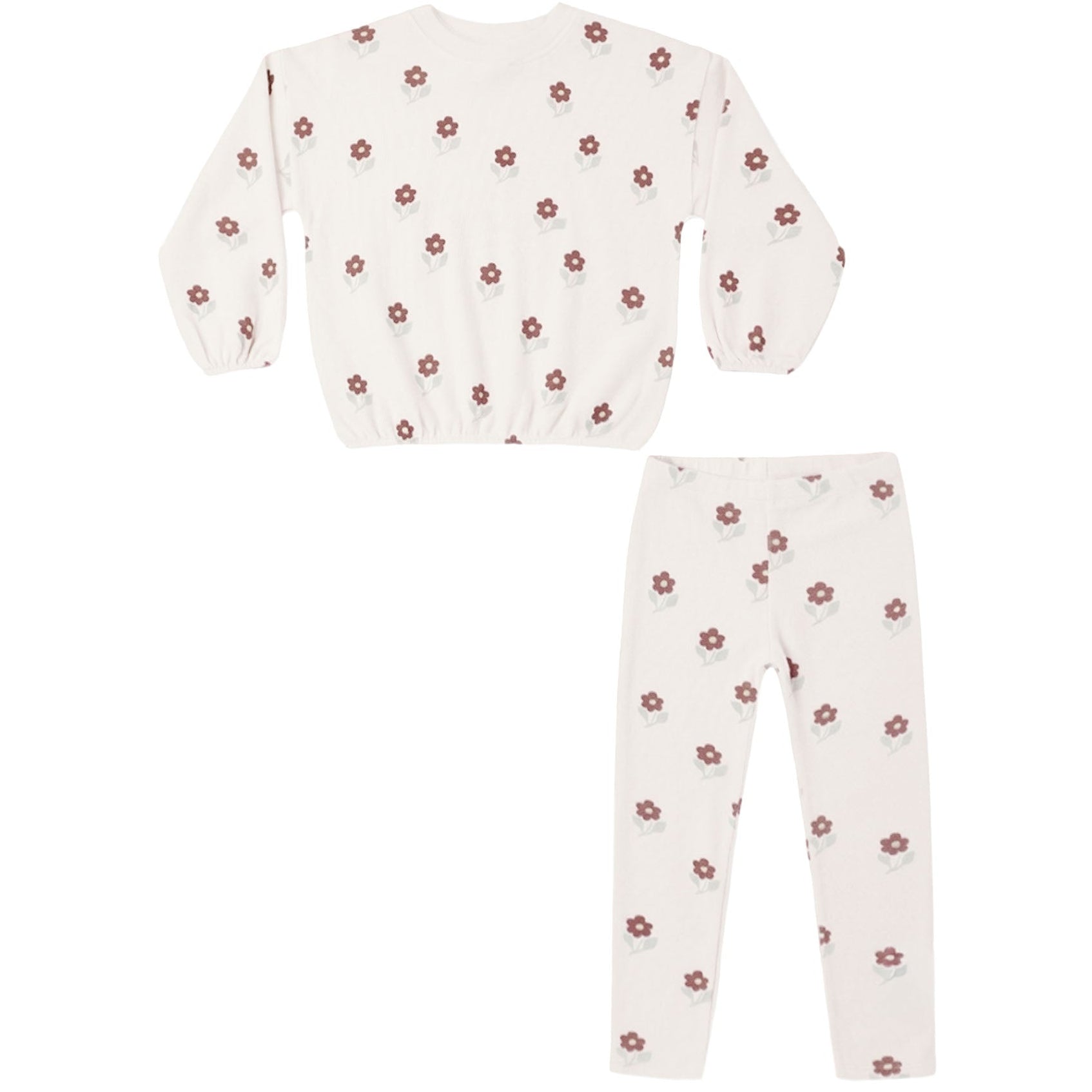 Rylee + Cru Spongey Knit Set || Petal Daisy
