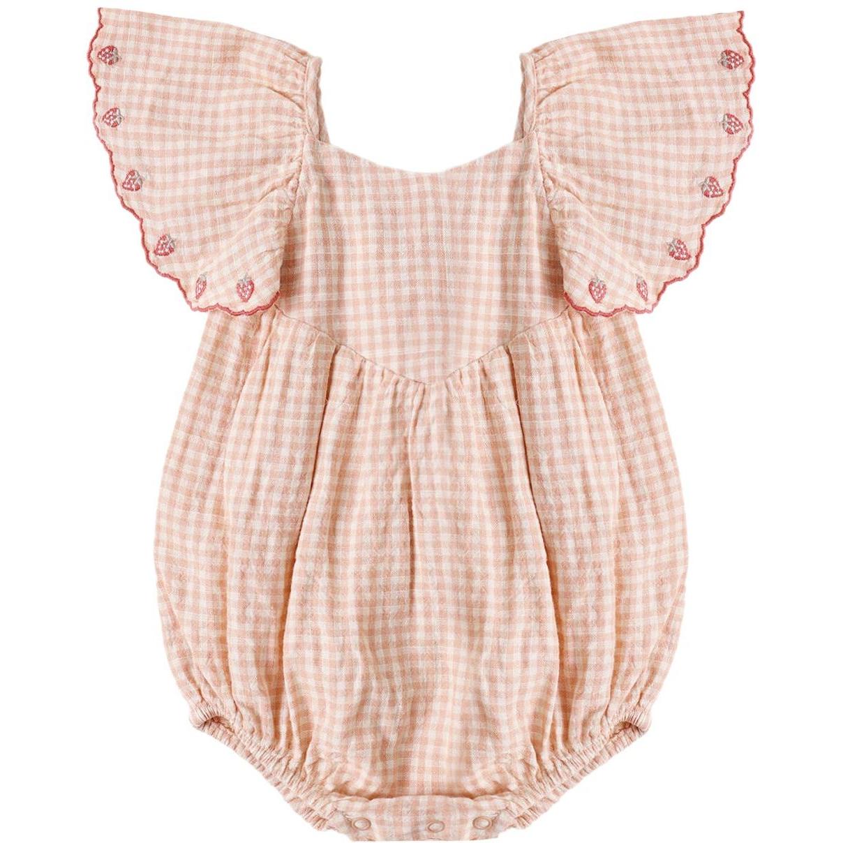 Rylee + Cru Roxy Romper || Petal Gingham