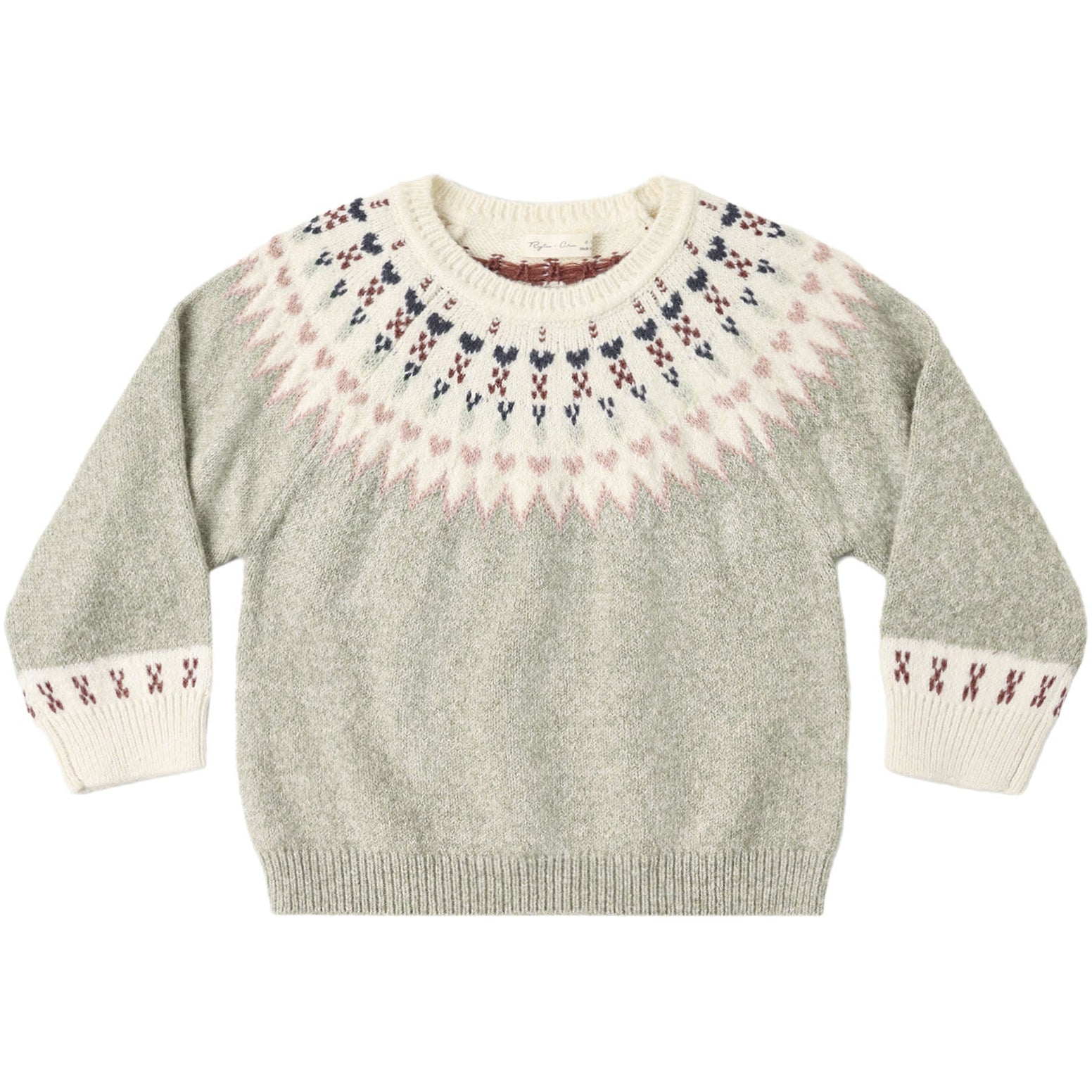 Rylee + Cru Fair Isle Sweater || Sage