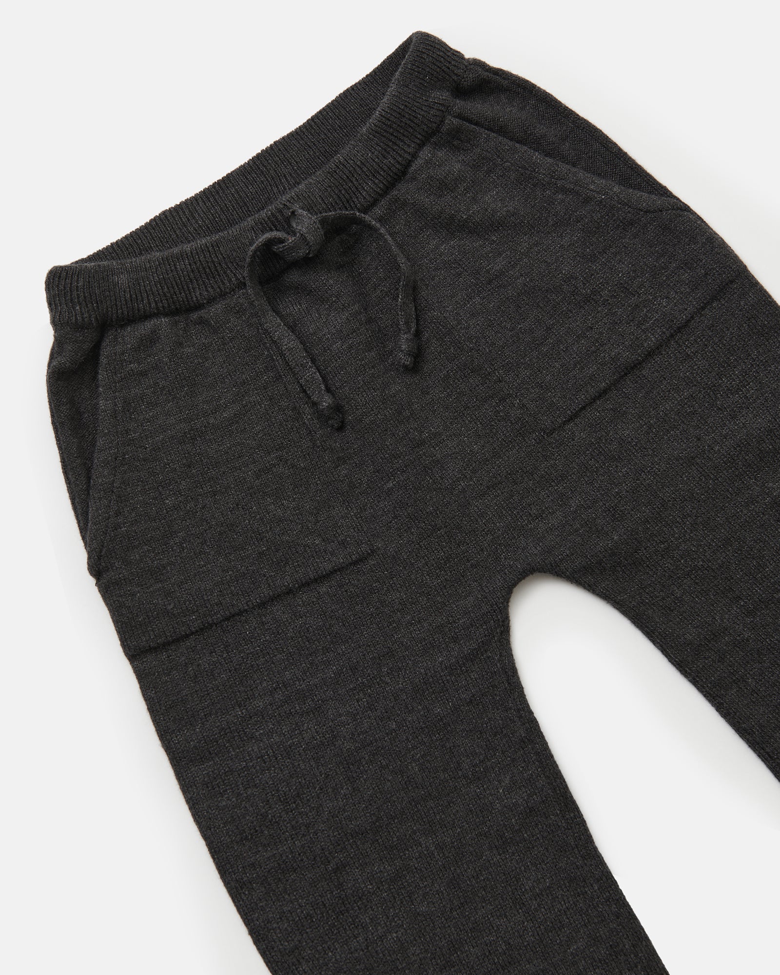 Black Melange Ribbed Joggers - Chunky - Twinkle Twinkle Little One