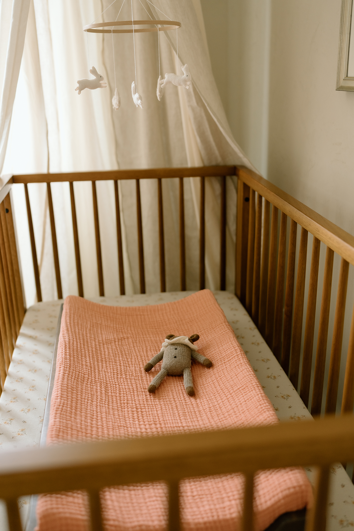 'Rosette' Pink Changing Pad Cover - Twinkle Twinkle Little One