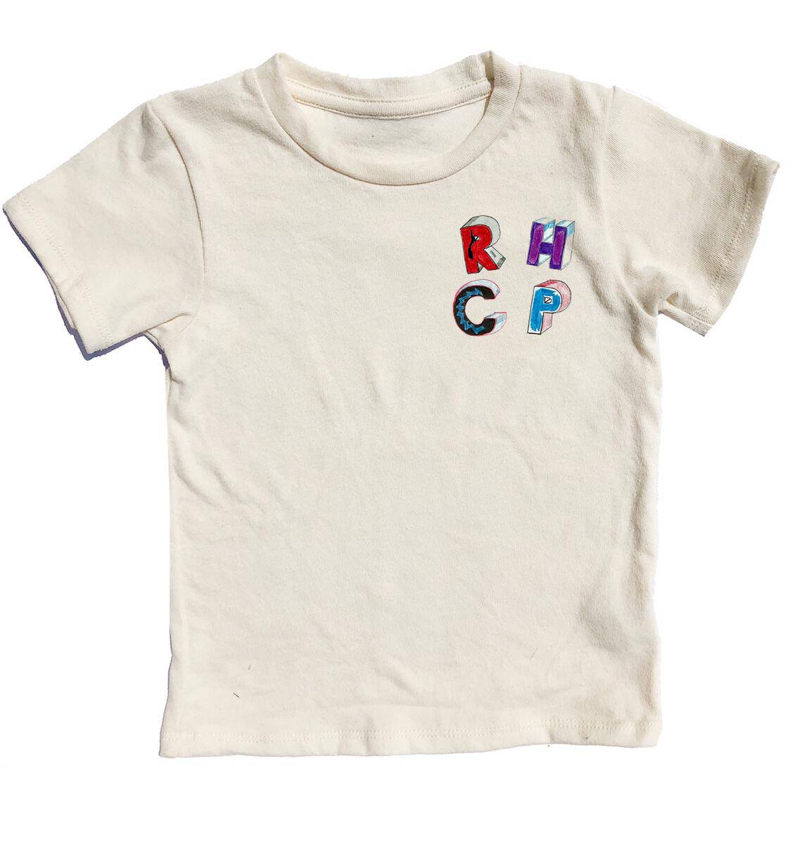 Rowdy Sprout Red Hot Chili Peppers Dirty White Organic Simple Tee