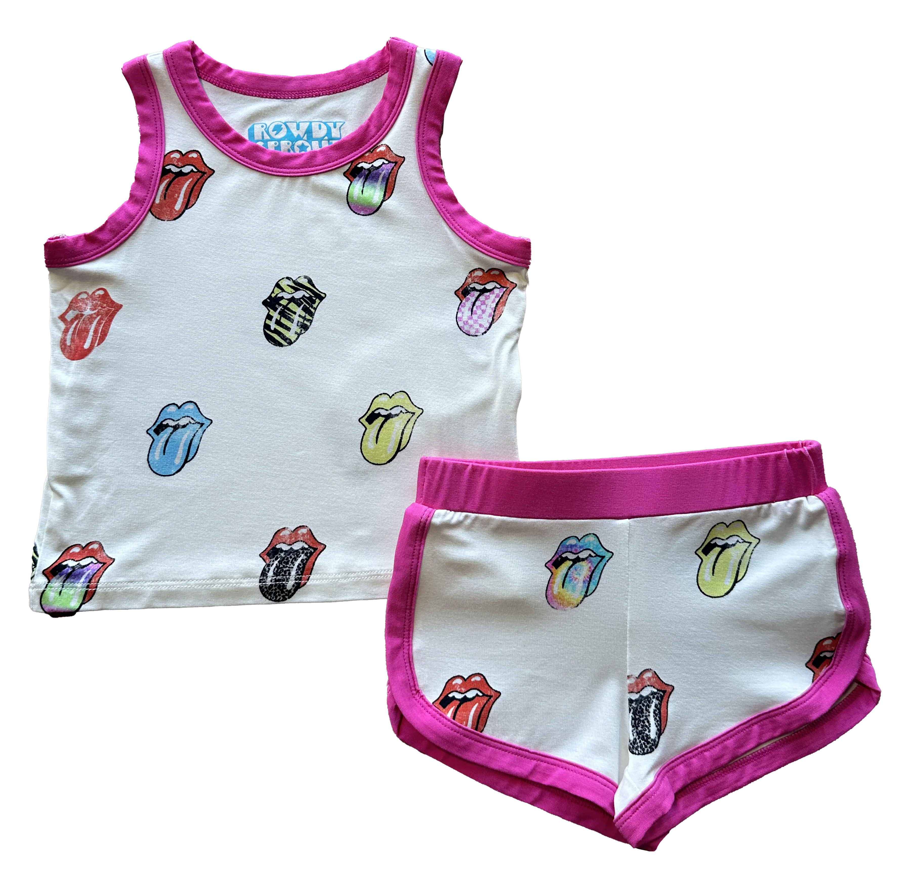 Rolling Stones Pookie Short Set - Pink