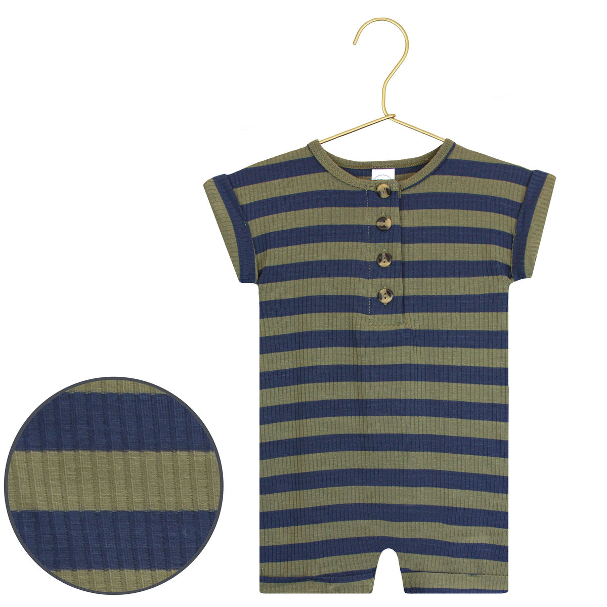 Lou Lou & Company Rome Ribbed Romper - Twinkle Twinkle Little One