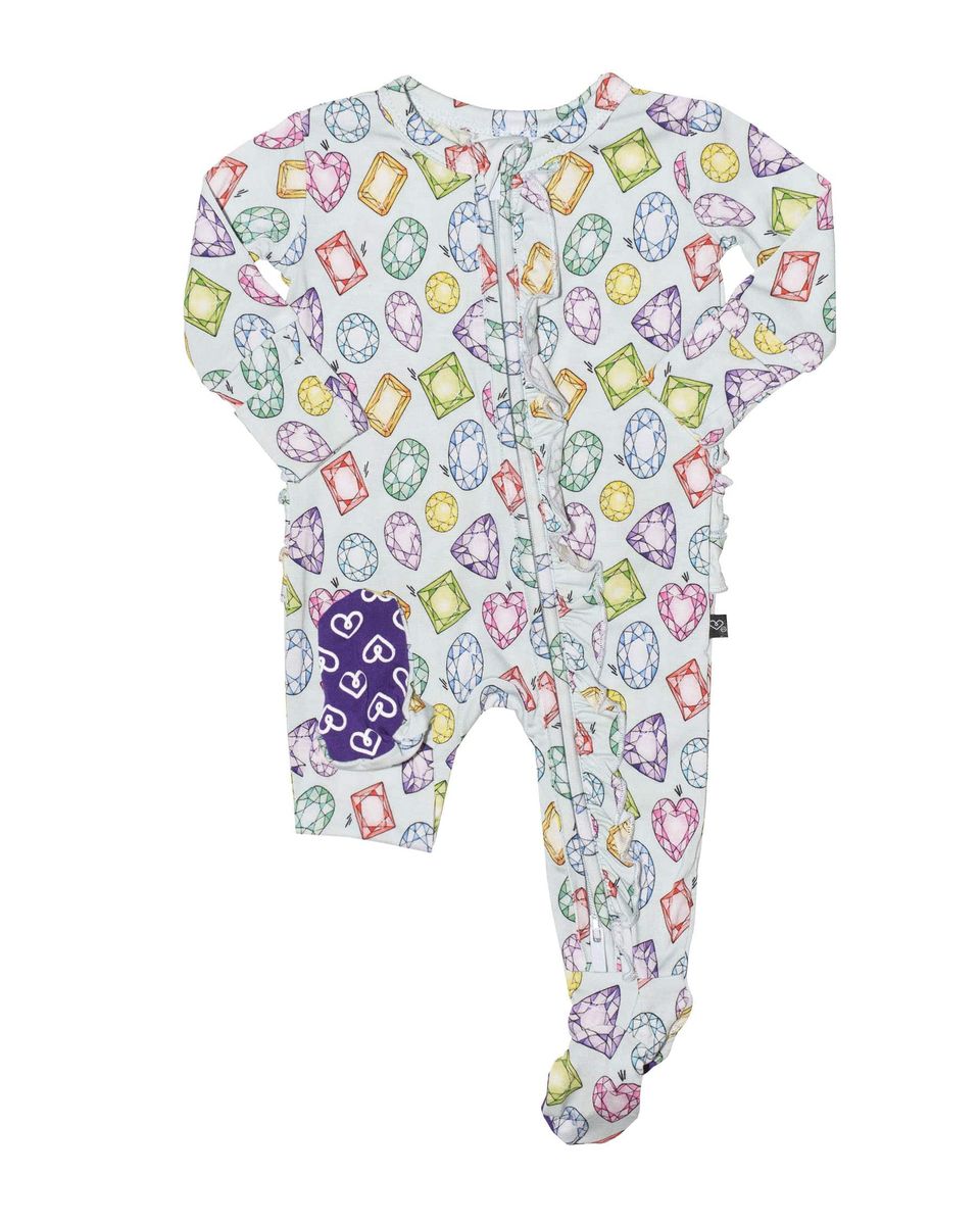 Ruby Ruffled Zippered Footie - Twinkle Twinkle Little One